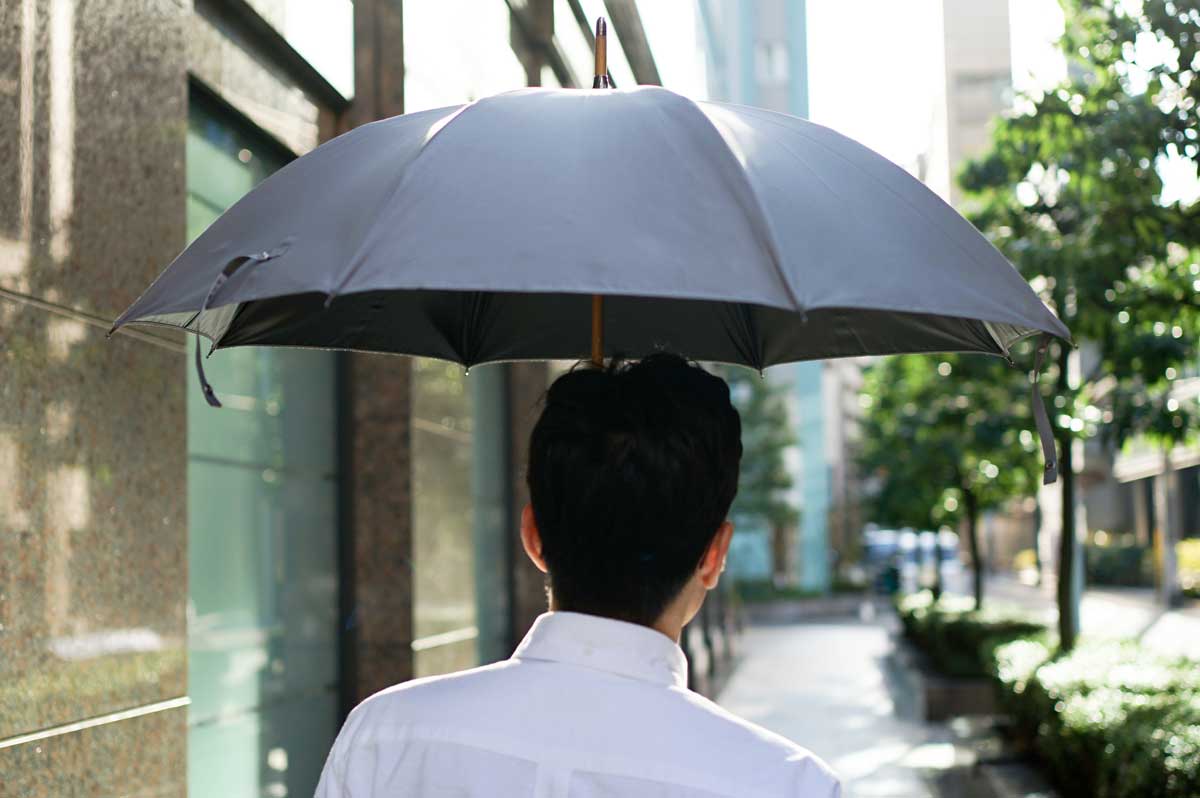 コットンローンシェードmen 長傘 55cm 8本骨