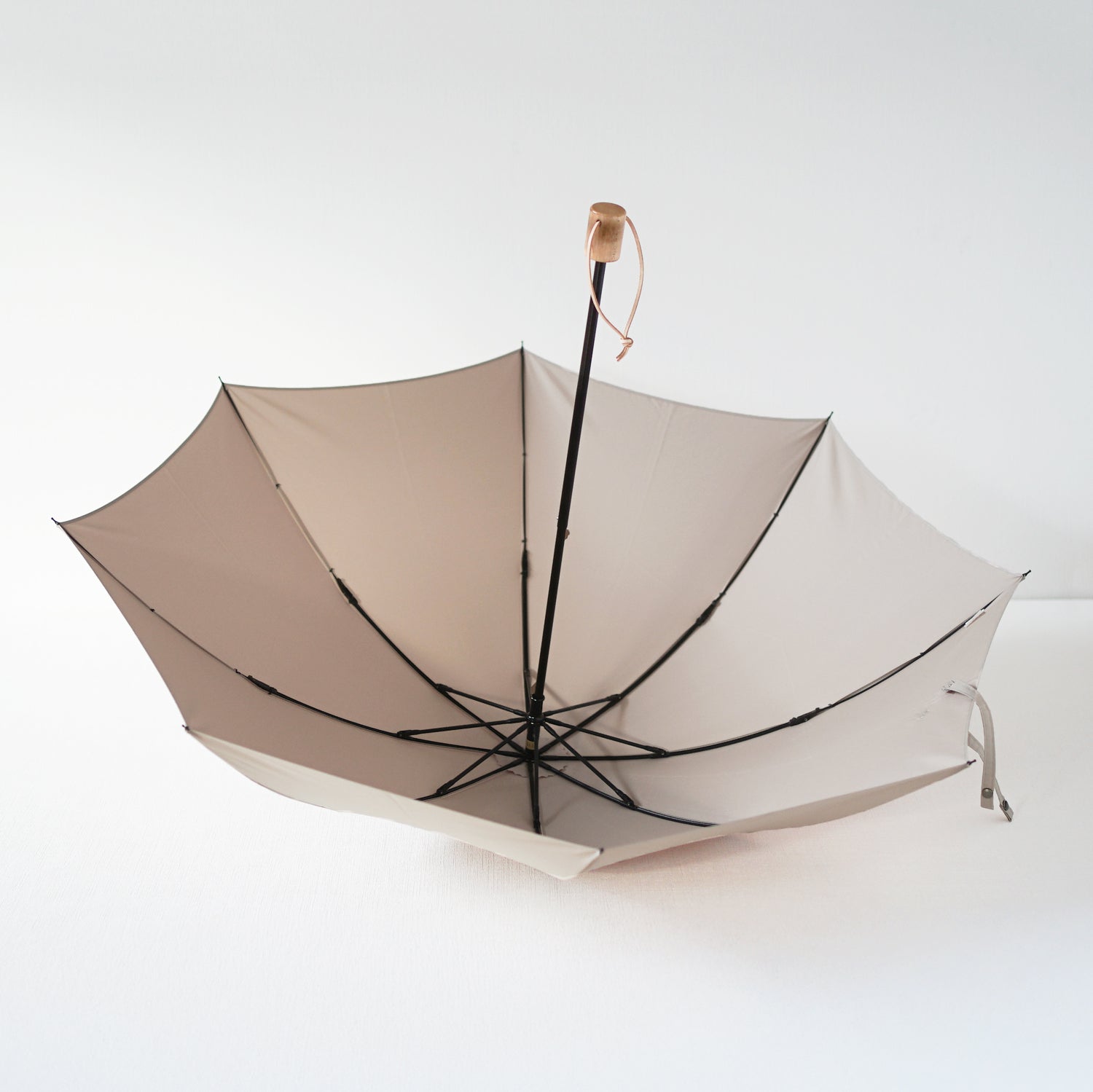 折りたたみ傘 メンズ 雨傘 超撥水 2段折り 小宮商店 ミラトーレ グレージュ