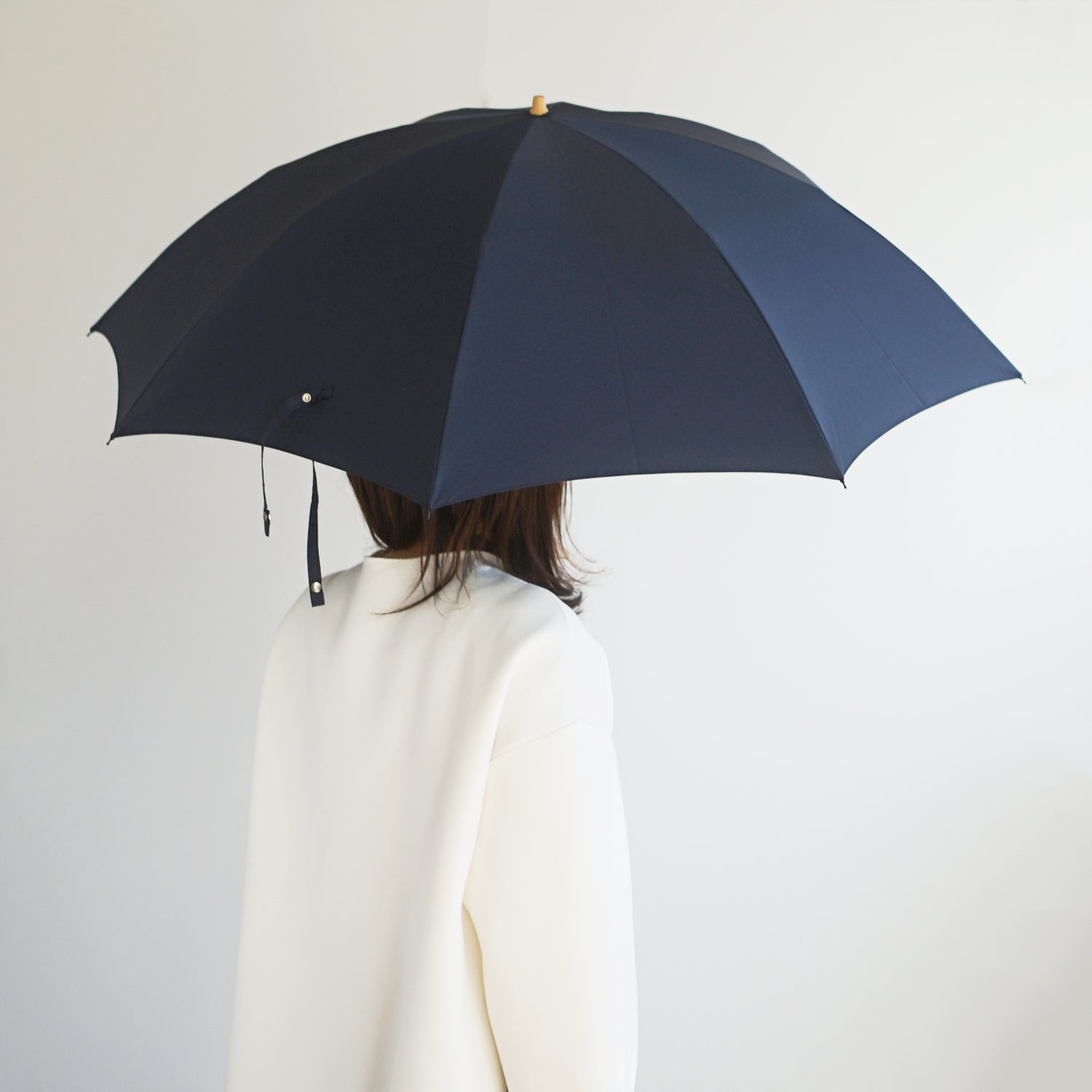 折りたたみ傘 メンズ 雨傘 超撥水 2段折り 小宮商店 ミラトーレ ネイビー