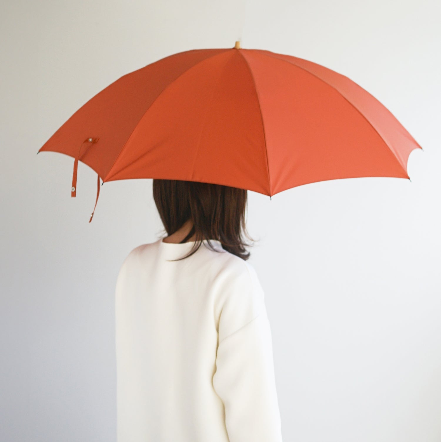 折りたたみ傘 メンズ 雨傘 超撥水 2段折り 小宮商店 ミラトーレ オレンジブラウン