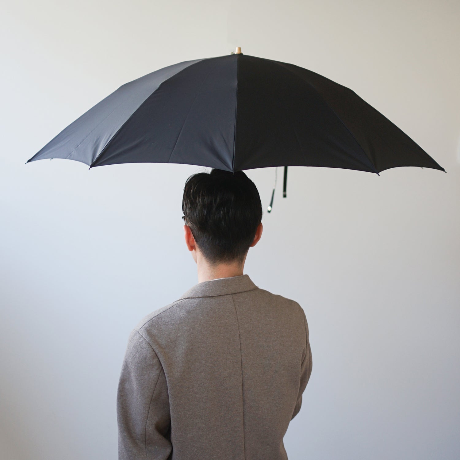 折りたたみ傘 メンズ 雨傘 超撥水 骨が多い 大きい 2段折り 小宮商店 ミラトーレ ブラック