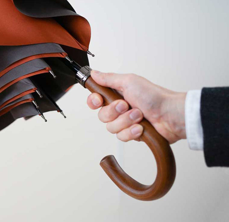 長傘 メンズ 雨傘 天然木の風合いが上品で美しいブナのハンドル