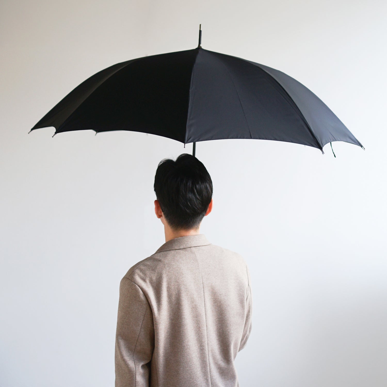 長傘 メンズ 雨傘 超撥水 ワンタッチ 小宮商店 ミラトーレ ブラック