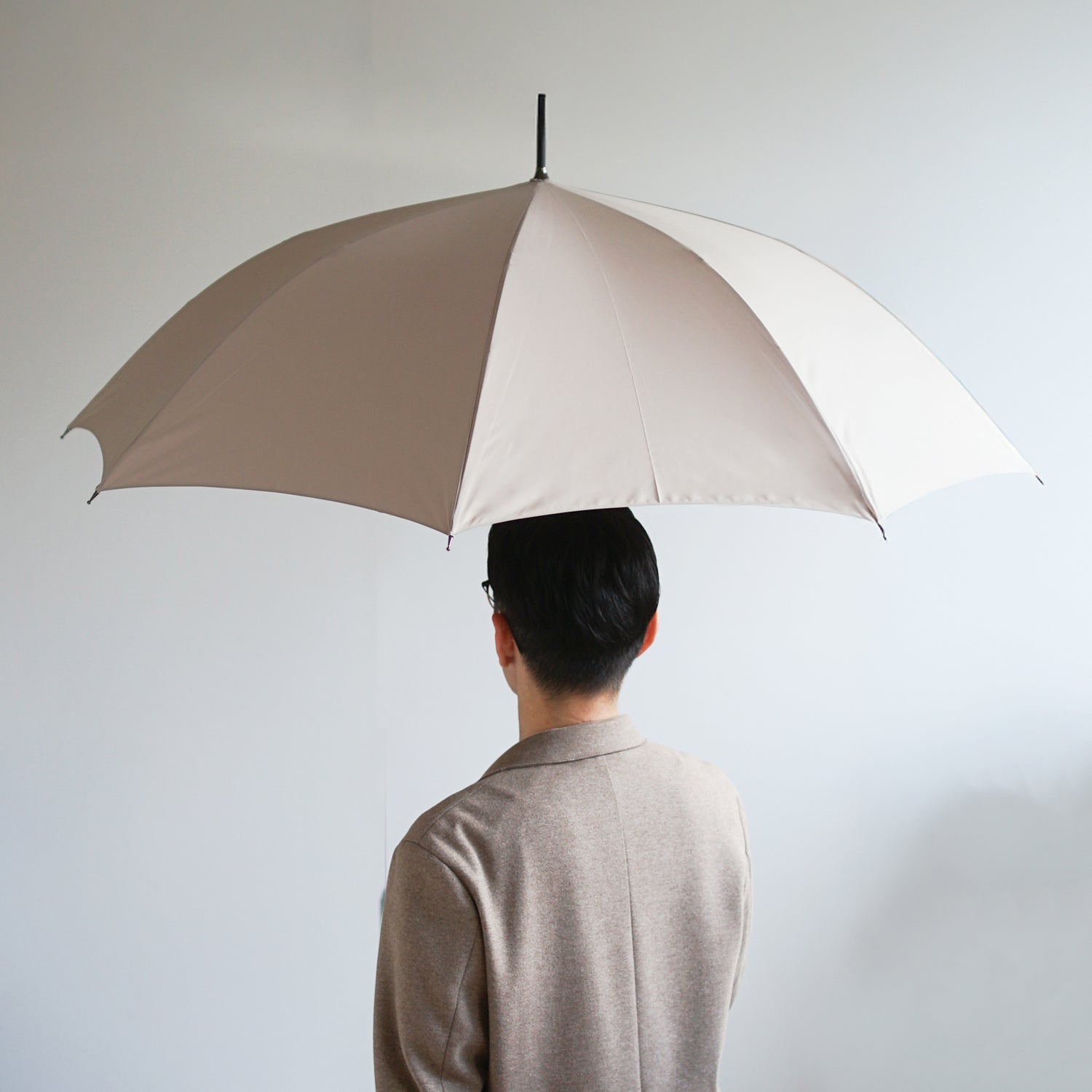 長傘 メンズ 雨傘 超撥水 ワンタッチ 小宮商店 ミラトーレ グレー