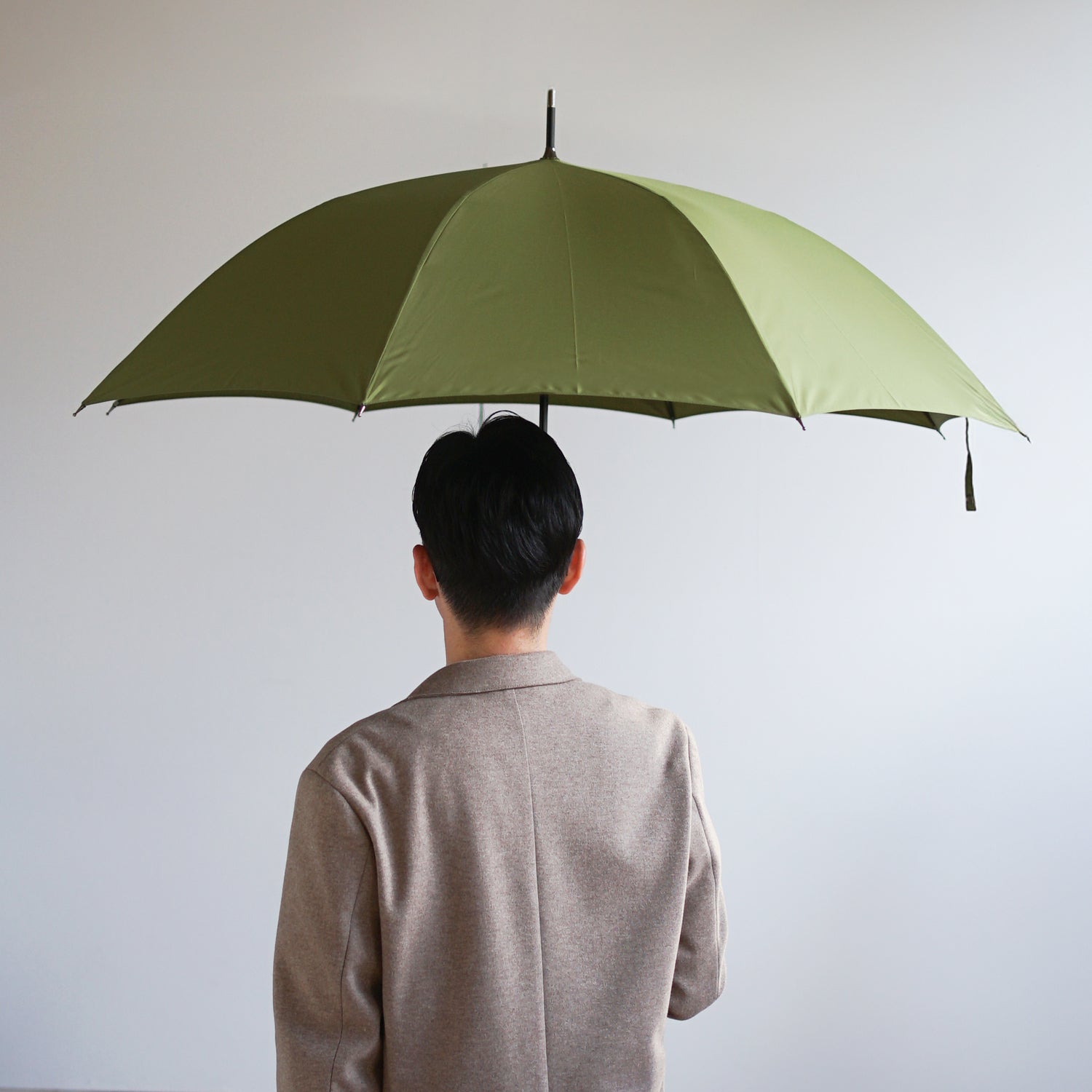 長傘 メンズ 雨傘 超撥水 ワンタッチ 小宮商店 ミラトーレ セージグリーン
