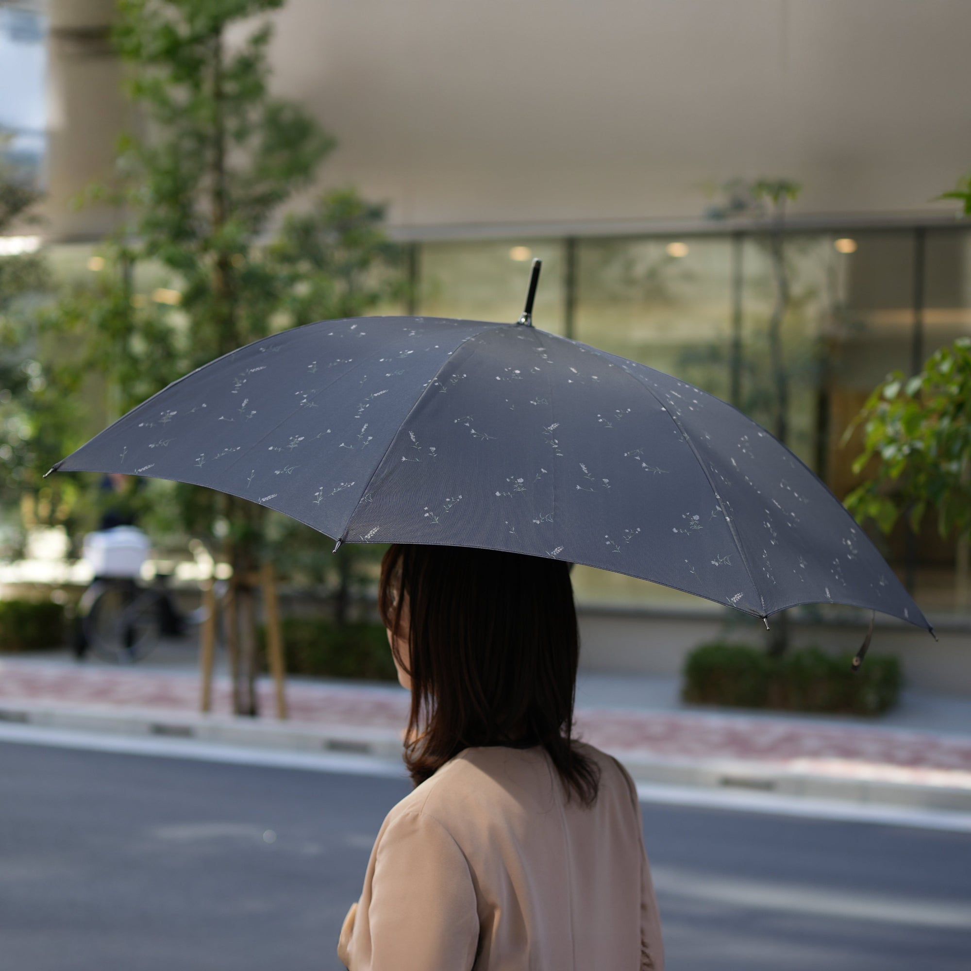 長傘 レディース 雨傘 UV 織組織でデザインを表現する「ジャカード織」