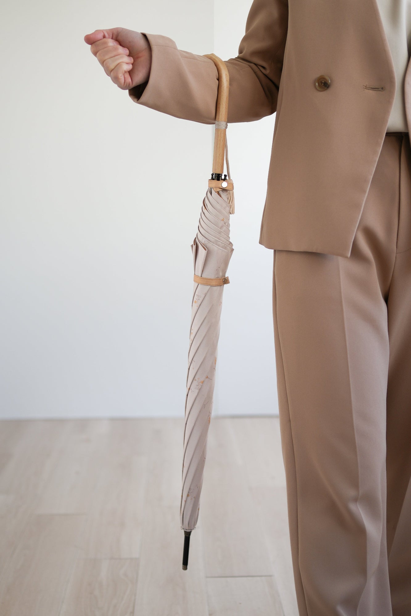 長傘 レディース 雨傘 UV 織組織でデザインを表現する「ジャカード織」