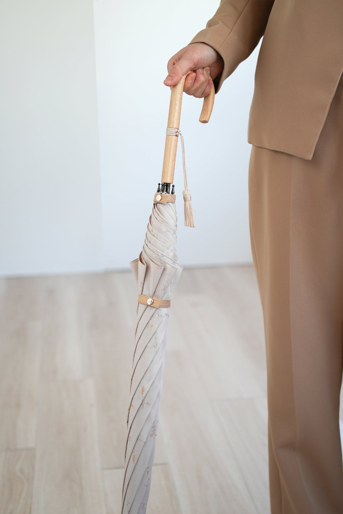 長傘 レディース 雨傘 UV 織組織でデザインを表現する「ジャカード織」