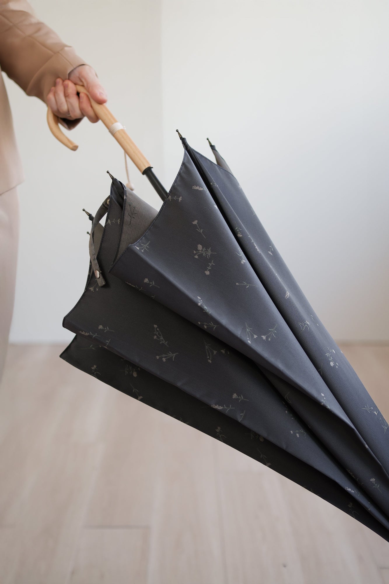 長傘 レディース 雨傘 UV ロクロ巻きとダボ巻き