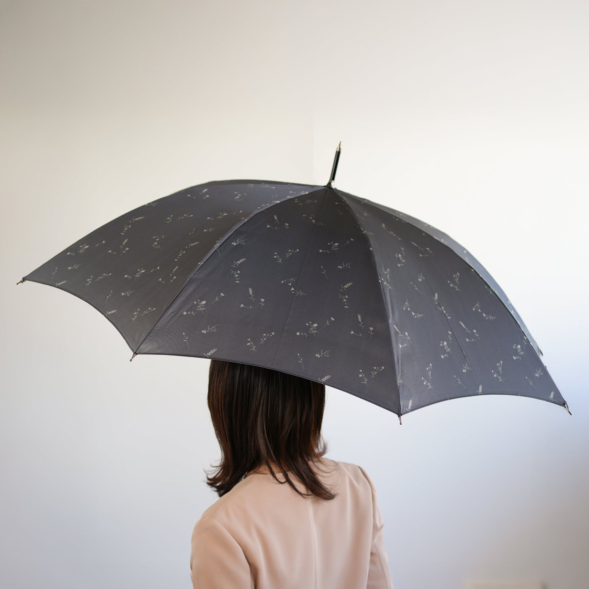 長傘 レディース 雨傘 UV 織組織でデザインを表現する「ジャカード織」