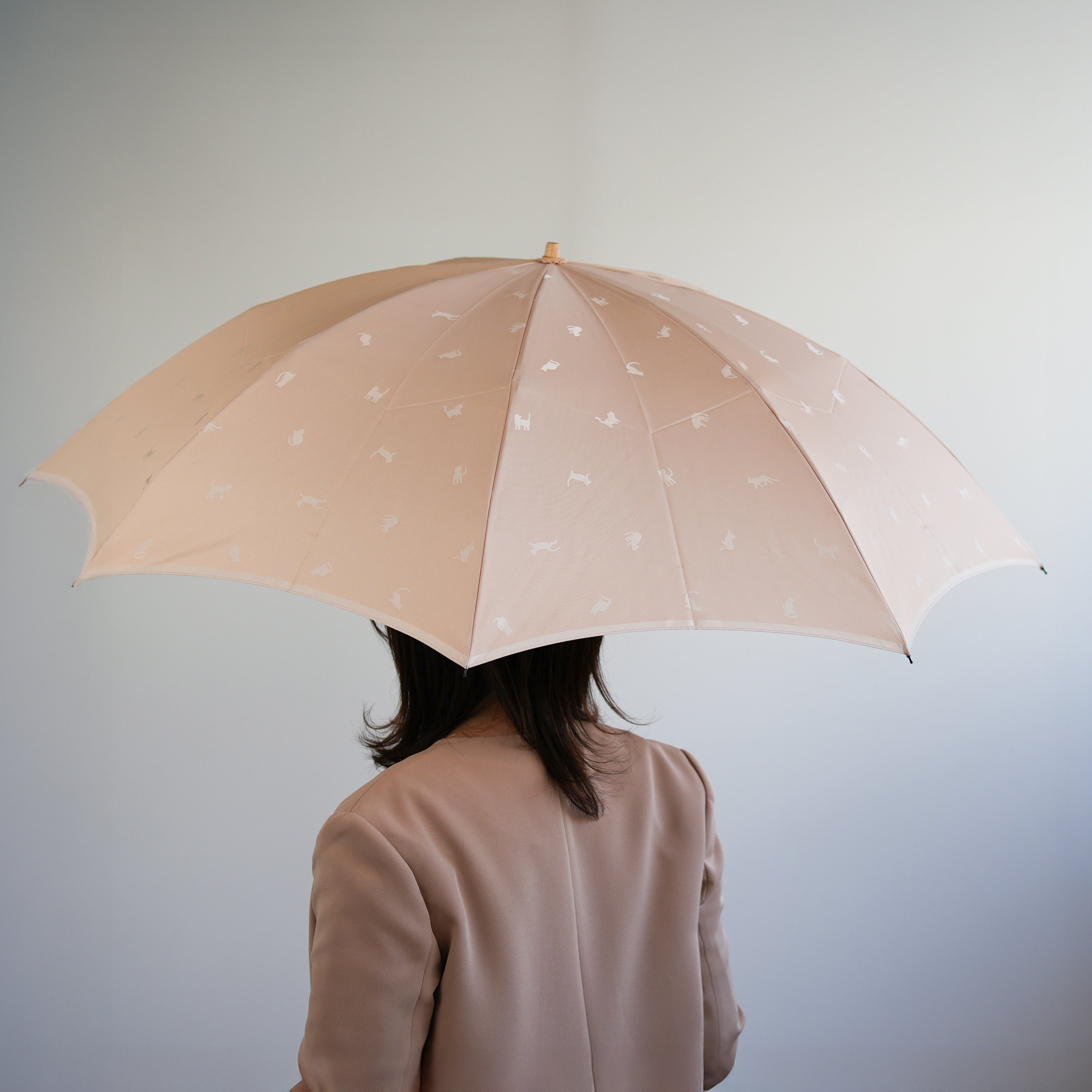 ひだまりねこ 折りたたみ傘 55cm 8本骨