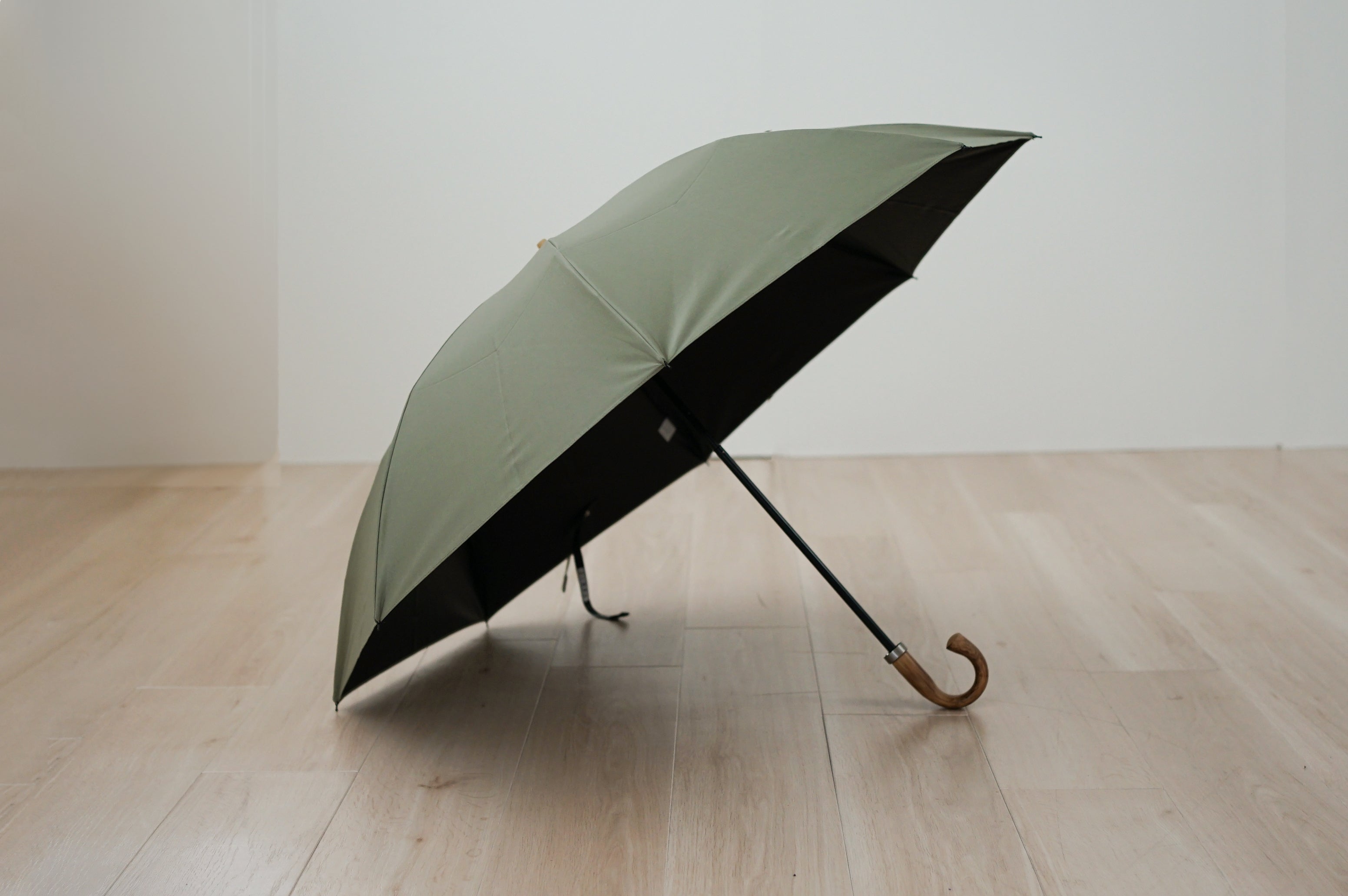 折りたたみ傘 メンズ 日傘・晴雨兼用傘 遮光・遮熱 2段折り 2way 小宮商店 Cotton Lawn Shade モスグリーン