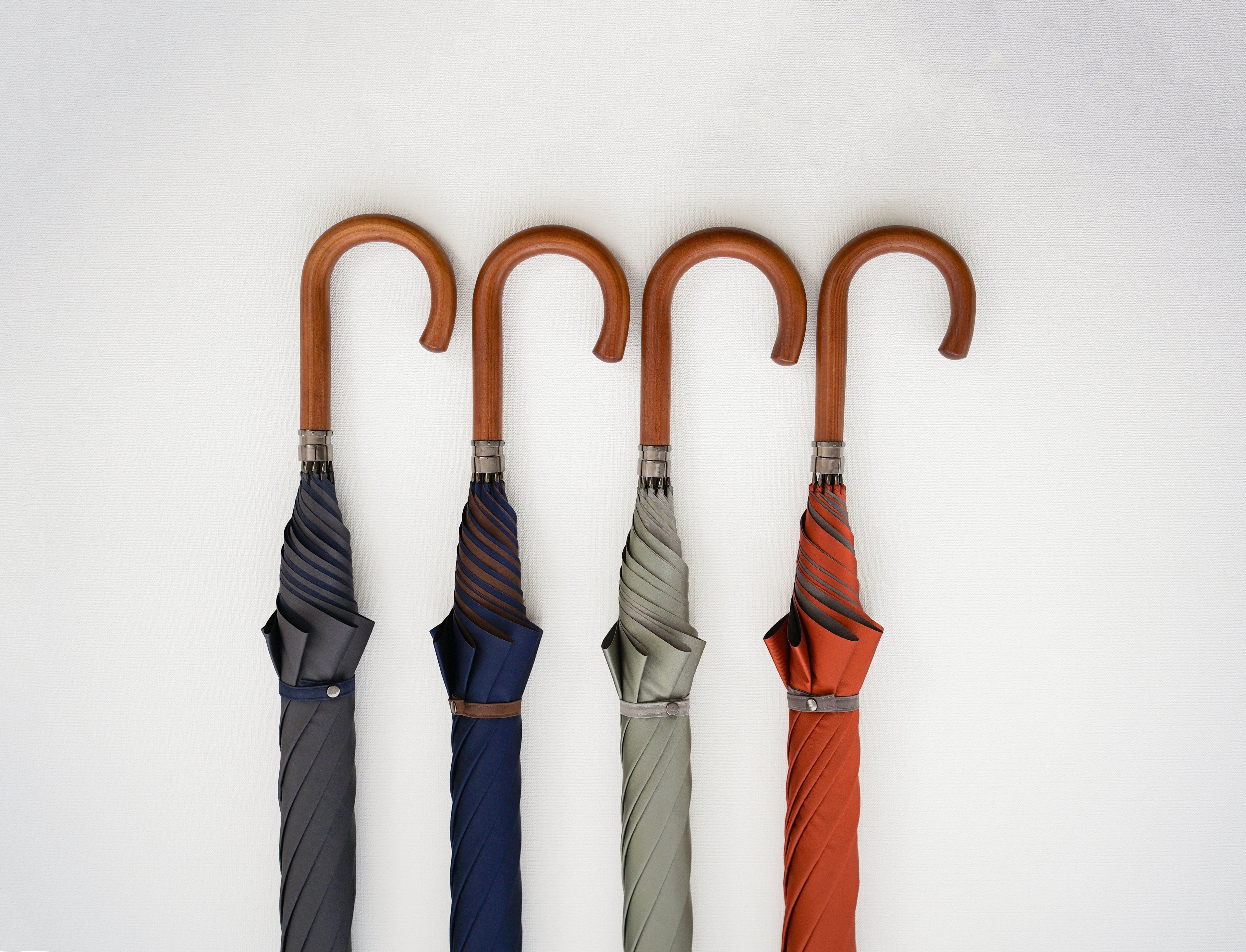 長傘 メンズ 雨傘 艶やかな光沢と重厚感が魅力の「甲州織」