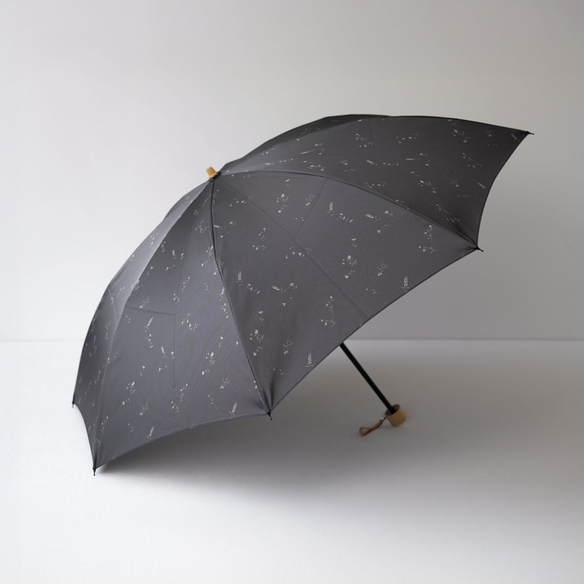 折りたたみ傘 レディース 雨傘 UV 甲州織 2way 小宮商店 Bloom チャコール