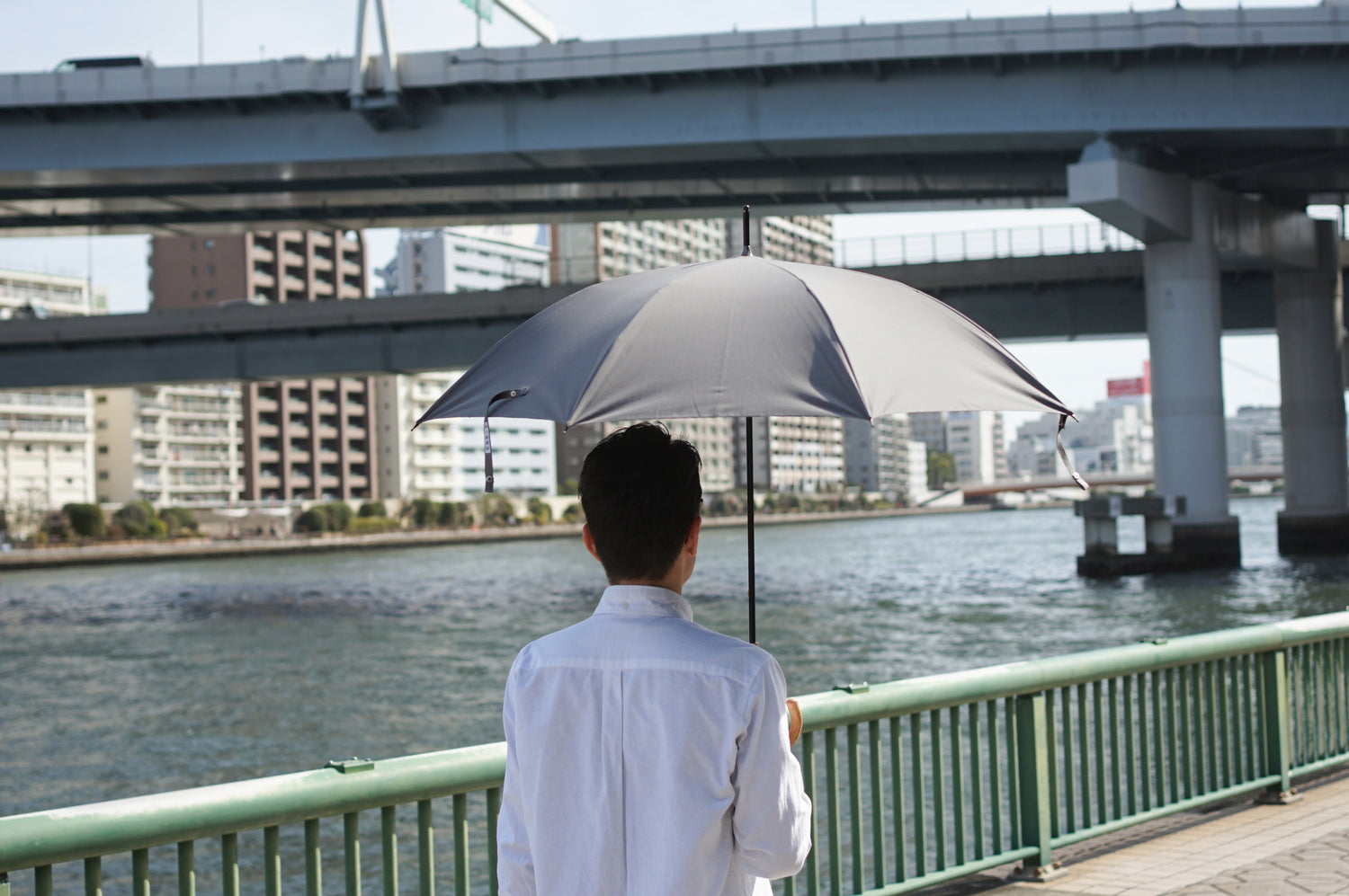 長傘 メンズ 日傘・晴雨兼用傘 UVカット率99.9%以上 遮光率99.99%以上 ×天然素材