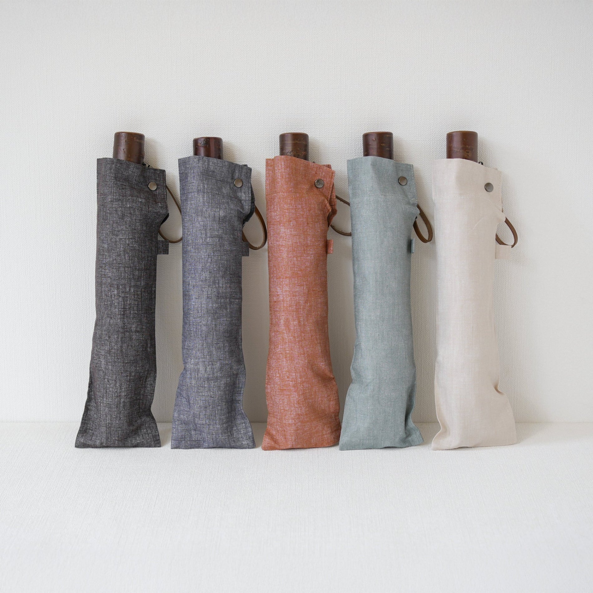 折りたたみ傘 レディース 天然繊維の日傘 遮熱加工・撥水加工を施した、涼しいリネンの日傘