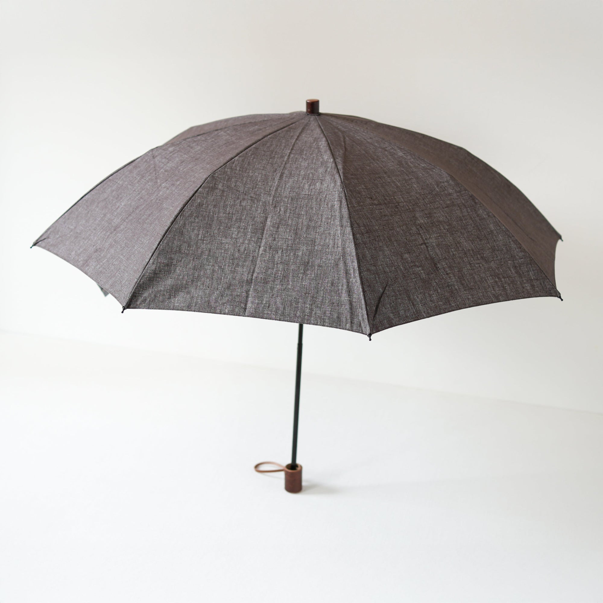 折りたたみ傘 レディース 天然繊維の日傘 遮熱加工・撥水加工を施した、涼しいリネンの日傘