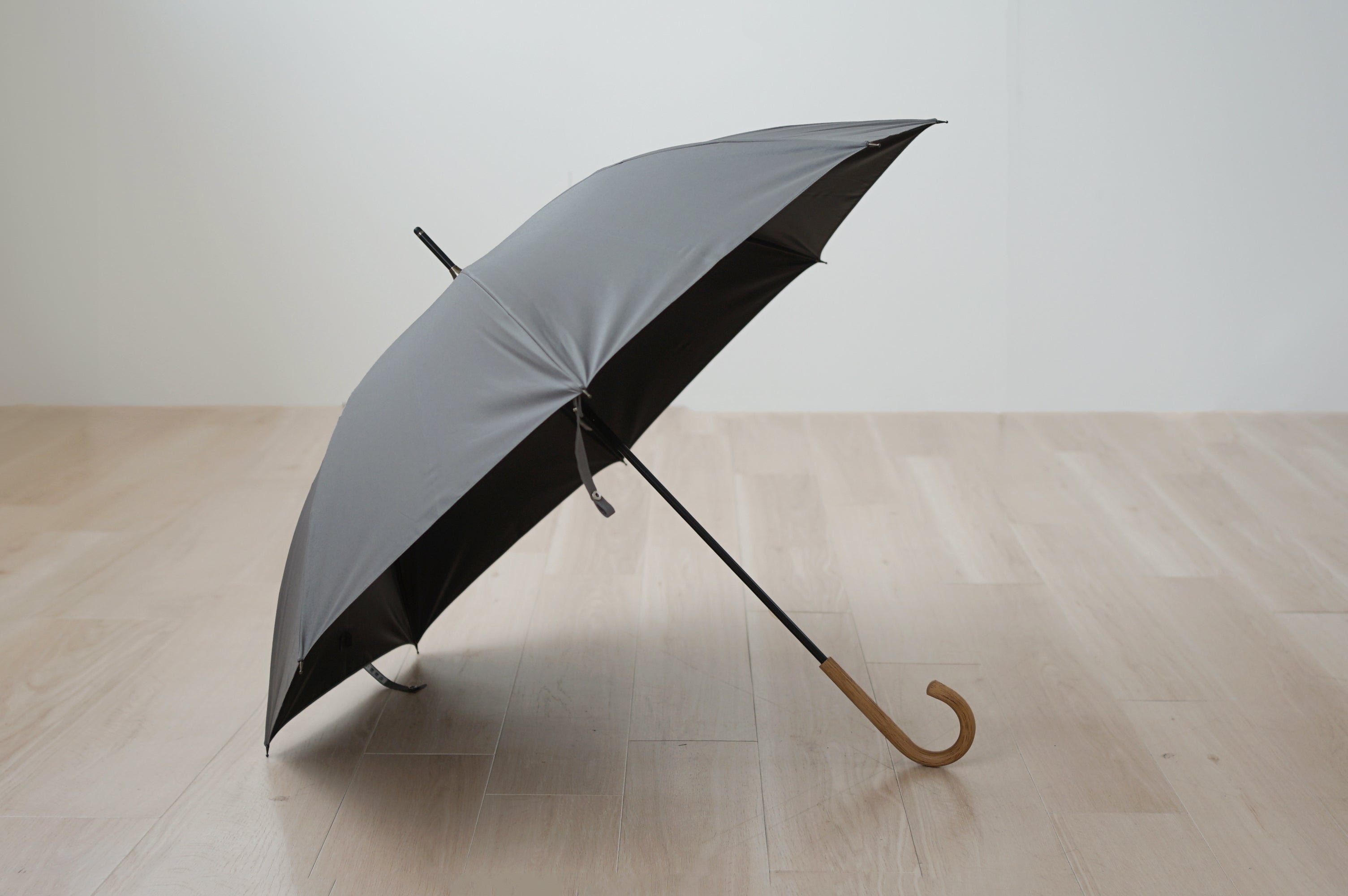 長傘 メンズ 日傘・晴雨兼用傘 遮光・遮熱 大きい カーボン骨 小宮商店 Cotton Lawn Shade グレー