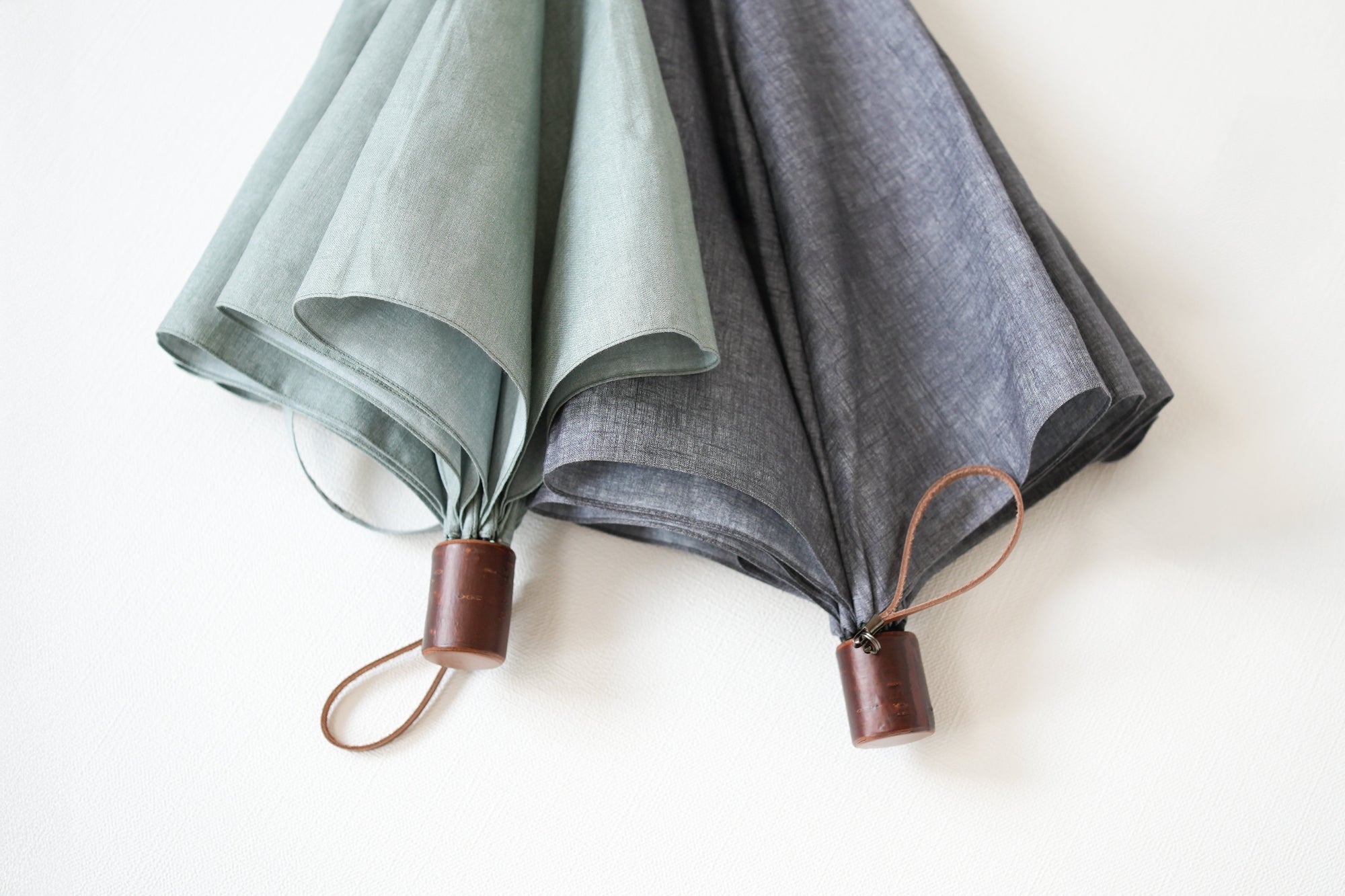 折りたたみ傘 レディース 天然繊維の日傘 UVカット率99%以上、遮熱率40%以上のリネン