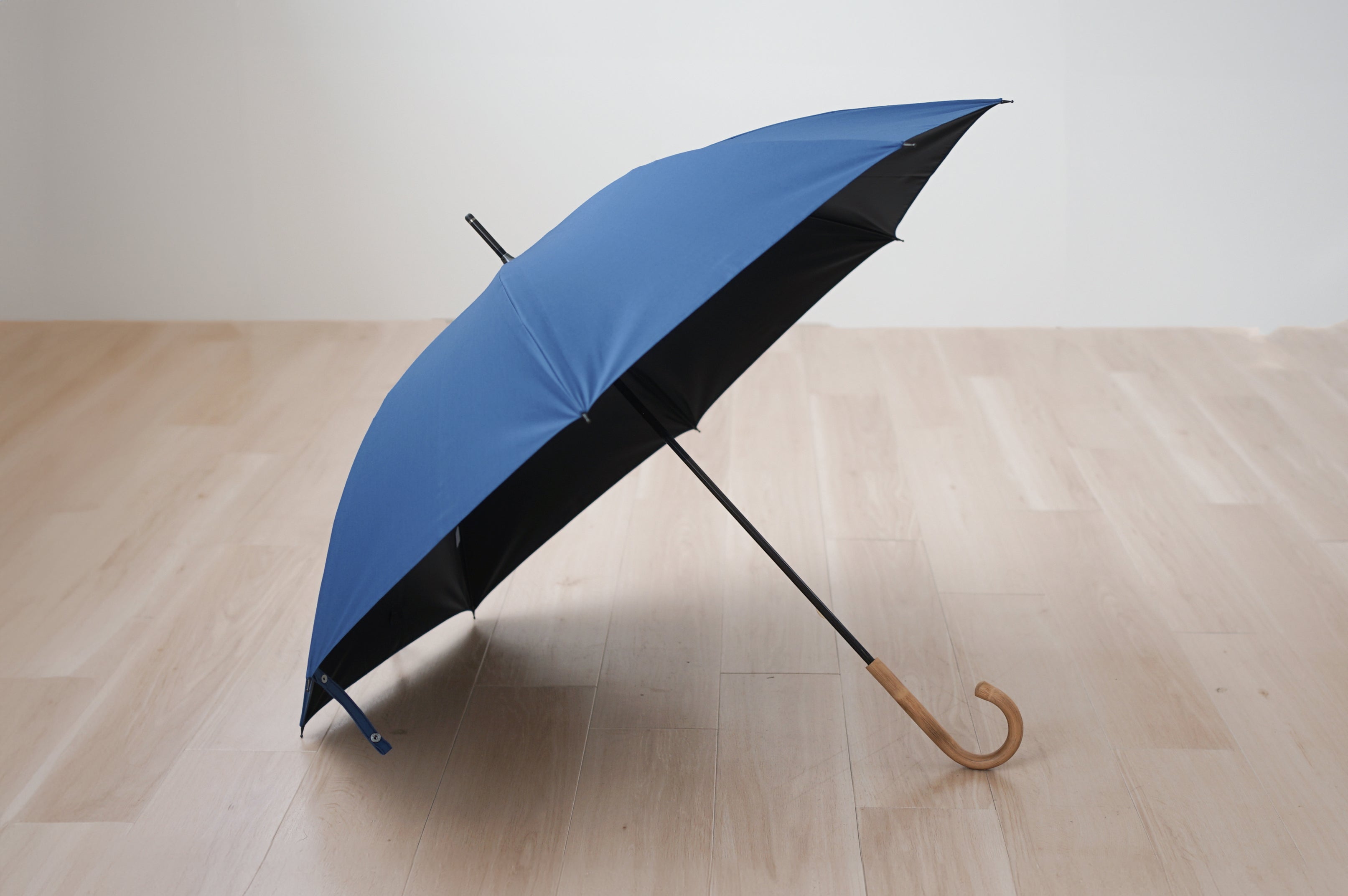 長傘 メンズ 日傘・晴雨兼用傘 遮光・遮熱 大きい カーボン骨 小宮商店 Cotton Lawn Shade ネイビー