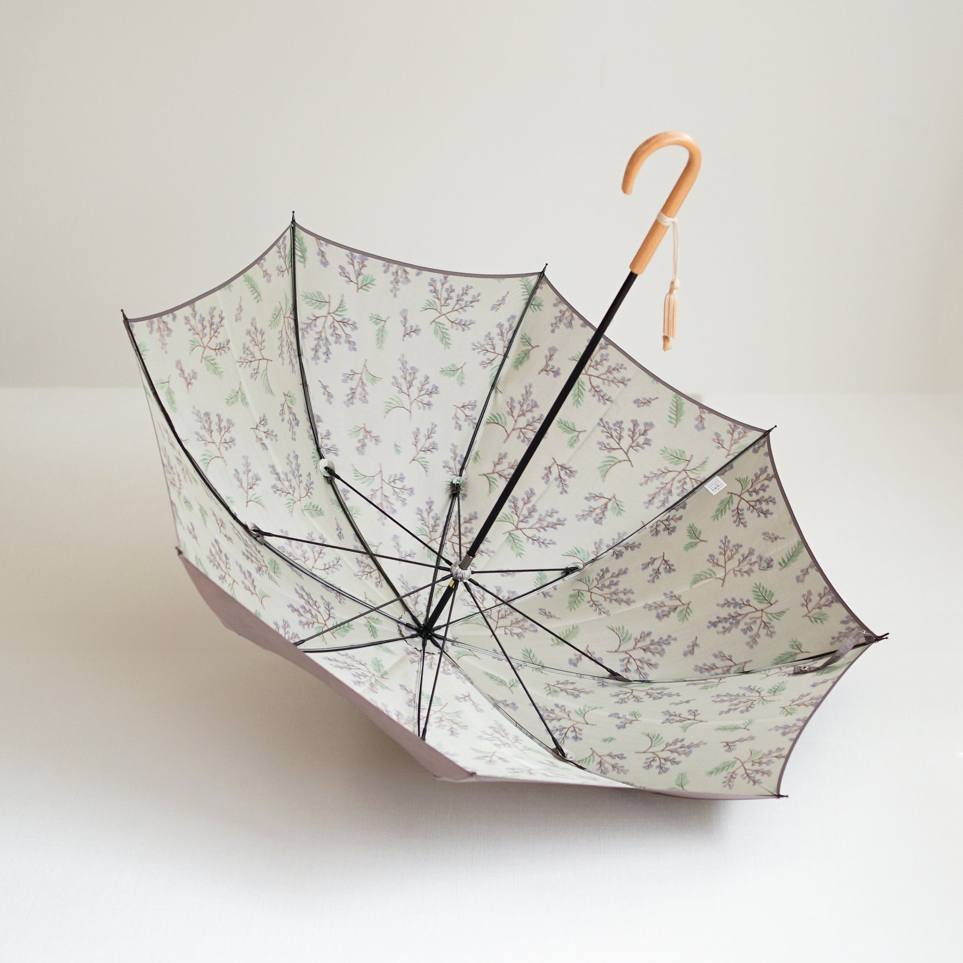 長傘 レディース 雨傘 甲州織の伝統技法「ほぐし織」