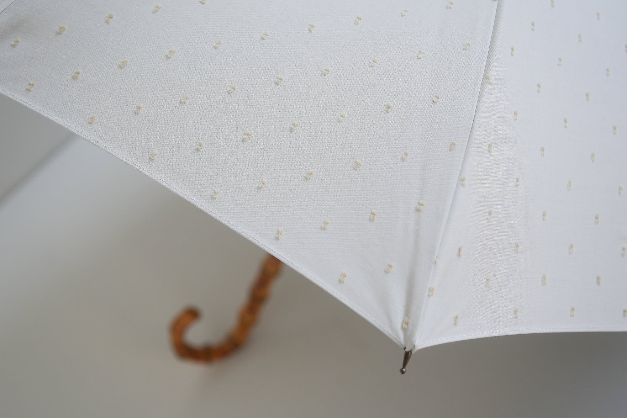 長傘 レディース 日傘・晴雨兼用傘 立体的なドット柄がかわいい、機能的な晴雨兼用傘