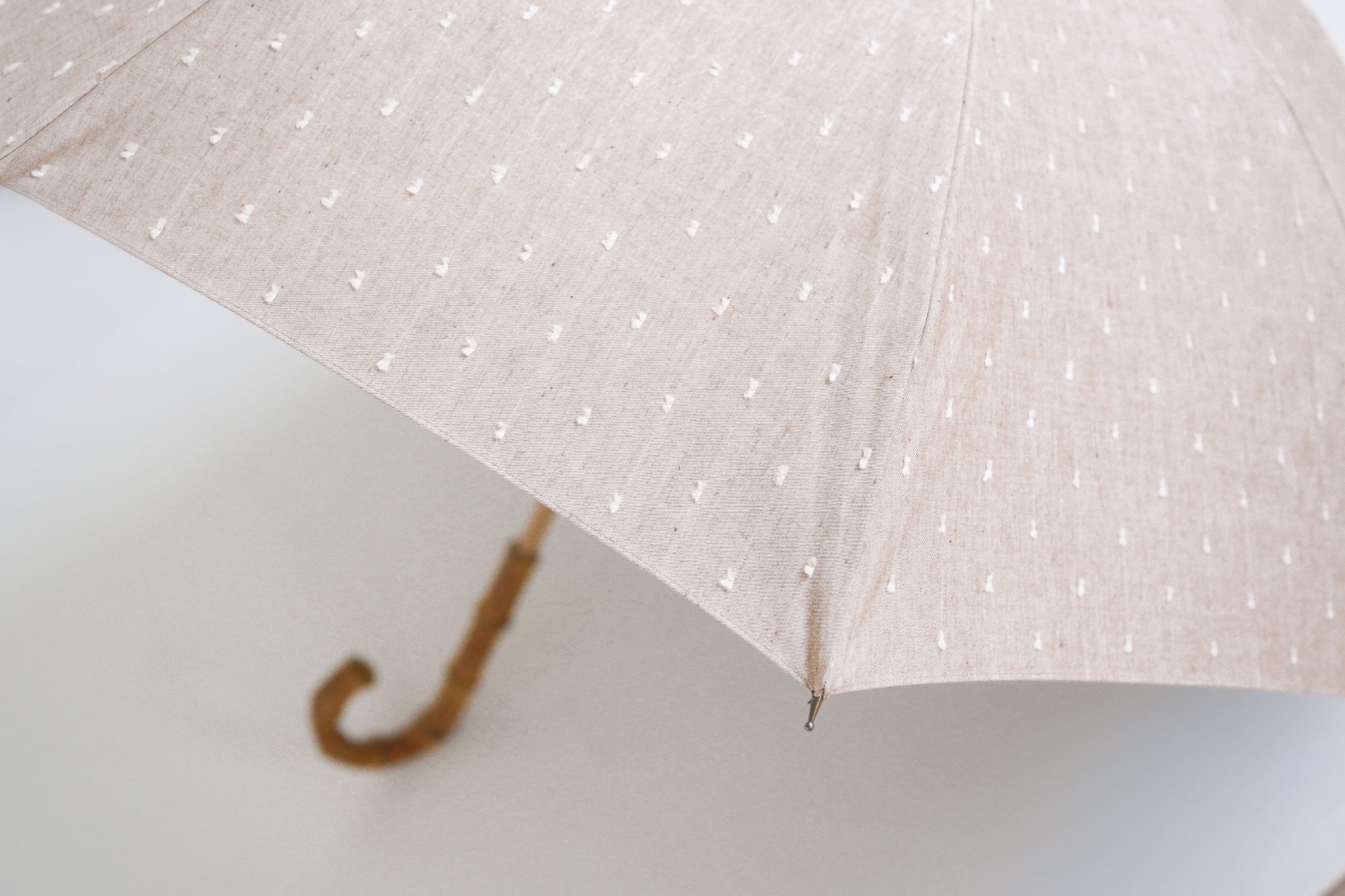 長傘 レディース 日傘・晴雨兼用傘 立体的なドット柄がかわいい、機能的な晴雨兼用傘