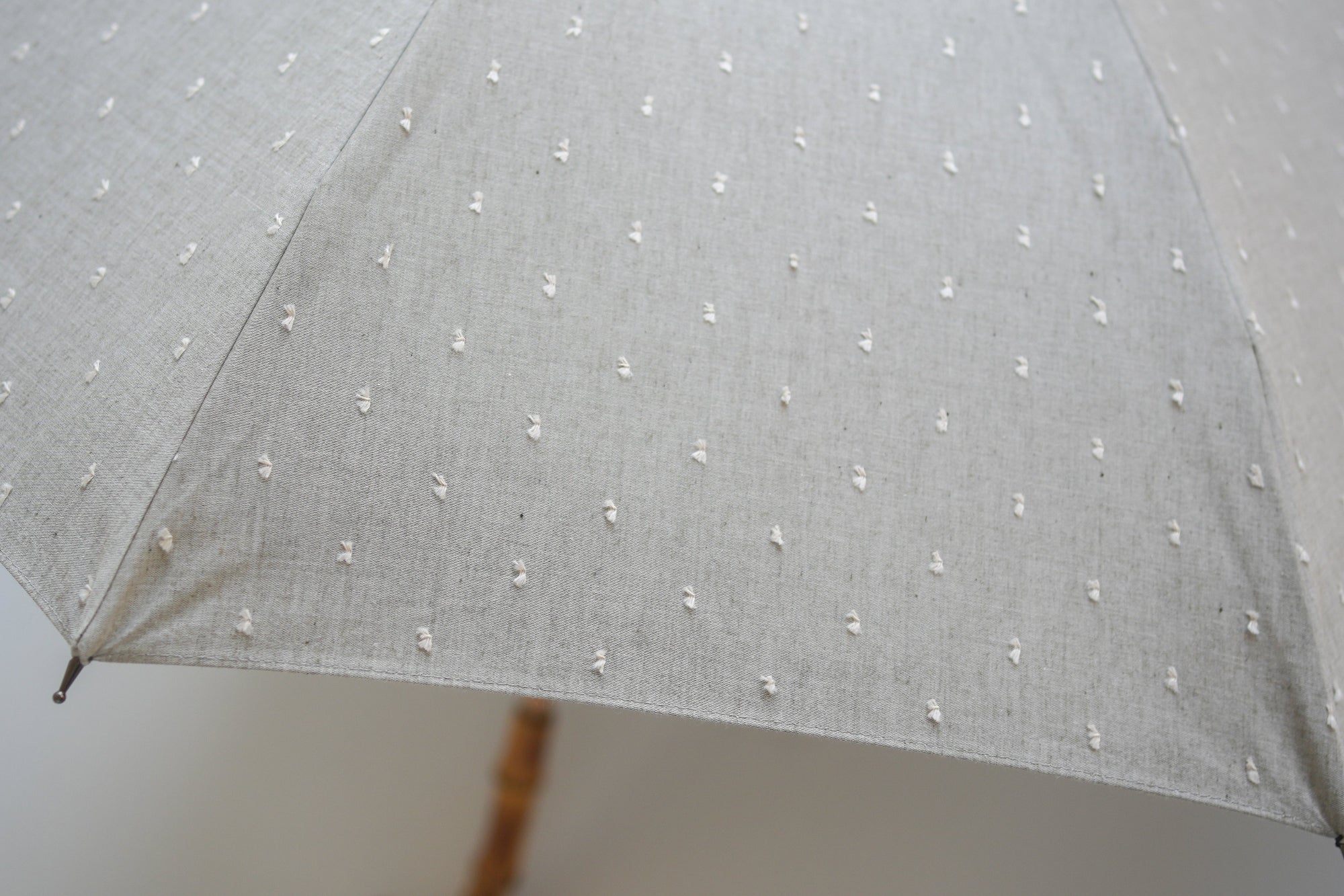 長傘 レディース 日傘・晴雨兼用傘 立体的なドット柄がかわいい、機能的な晴雨兼用傘