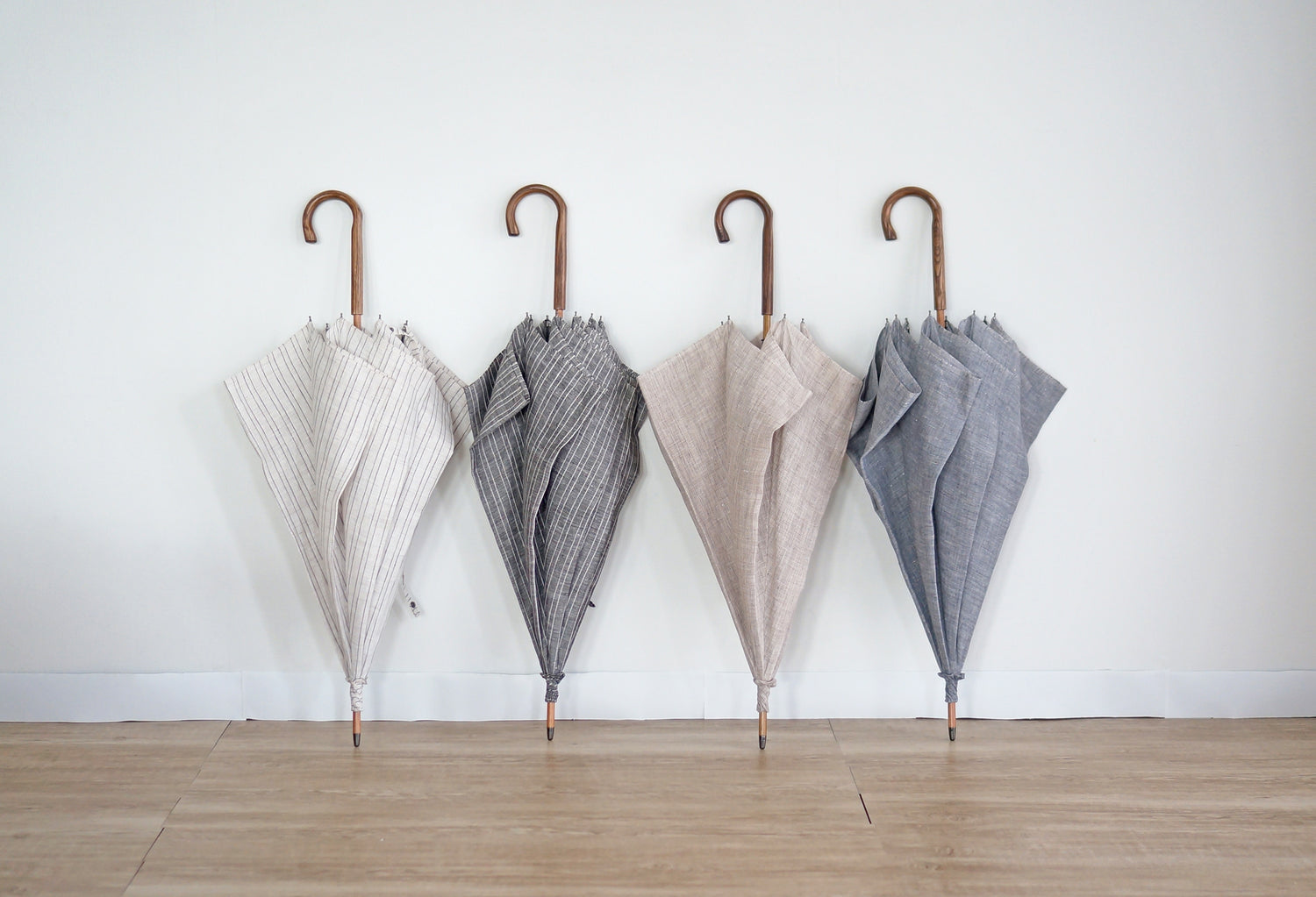 長傘 メンズ 日傘 山梨で織った、ミミのある小幅のリネン