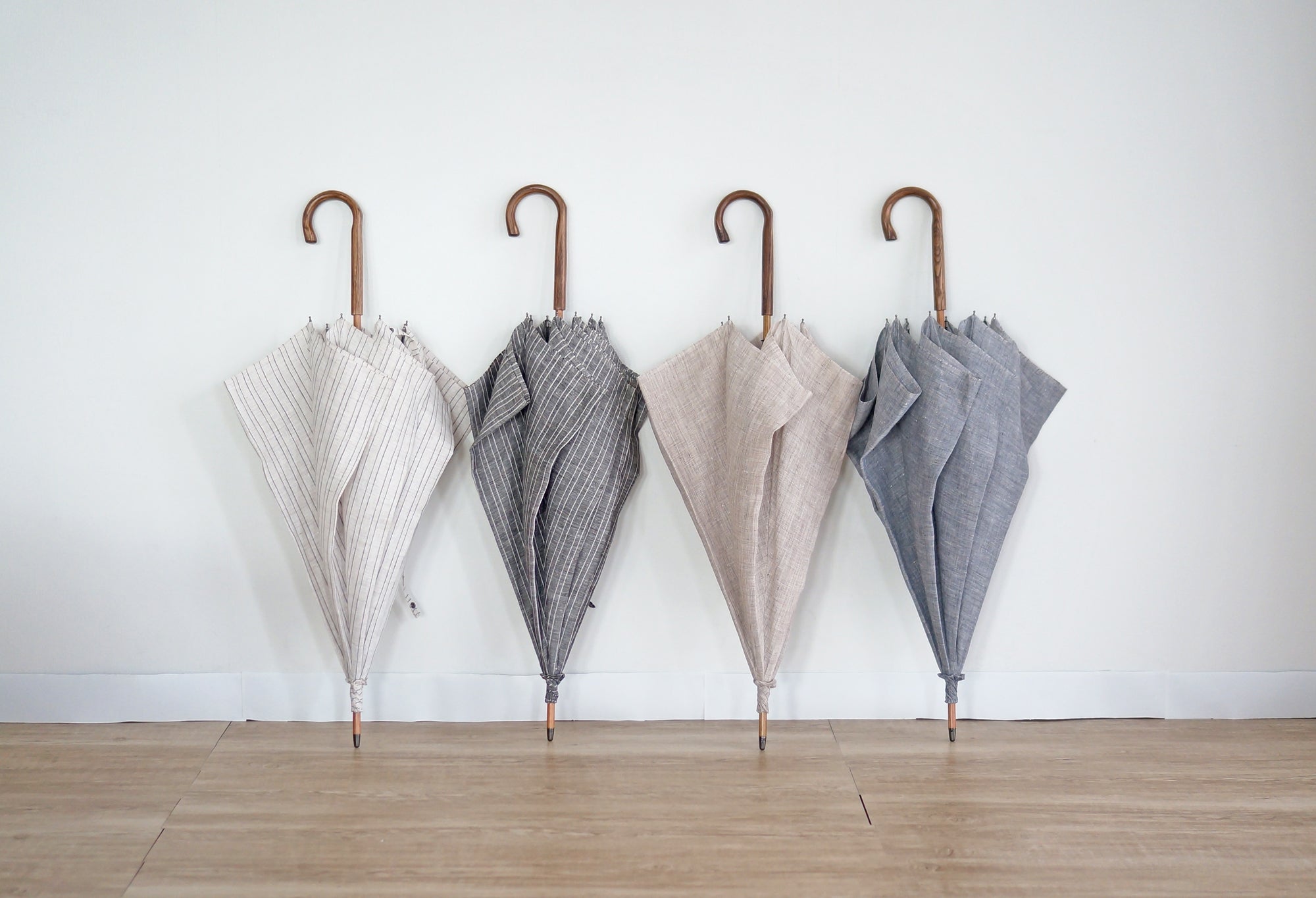 長傘 メンズ 日傘 山梨で織った、ミミのある小幅のリネン