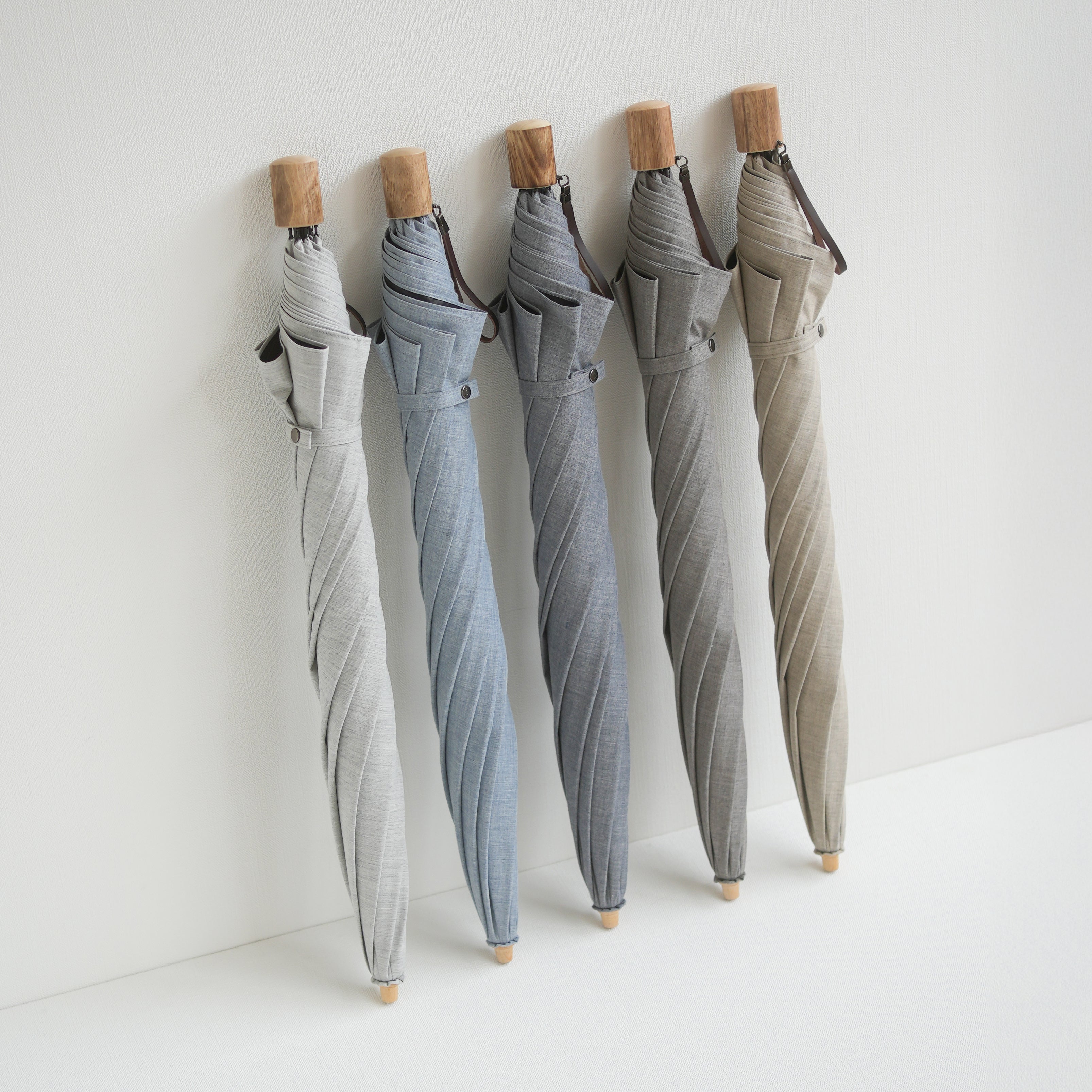 折りたたみ傘 メンズ 晴雨兼用傘 シャンブレーシャツのようなおしゃれさと、猛暑でも涼しい機能性