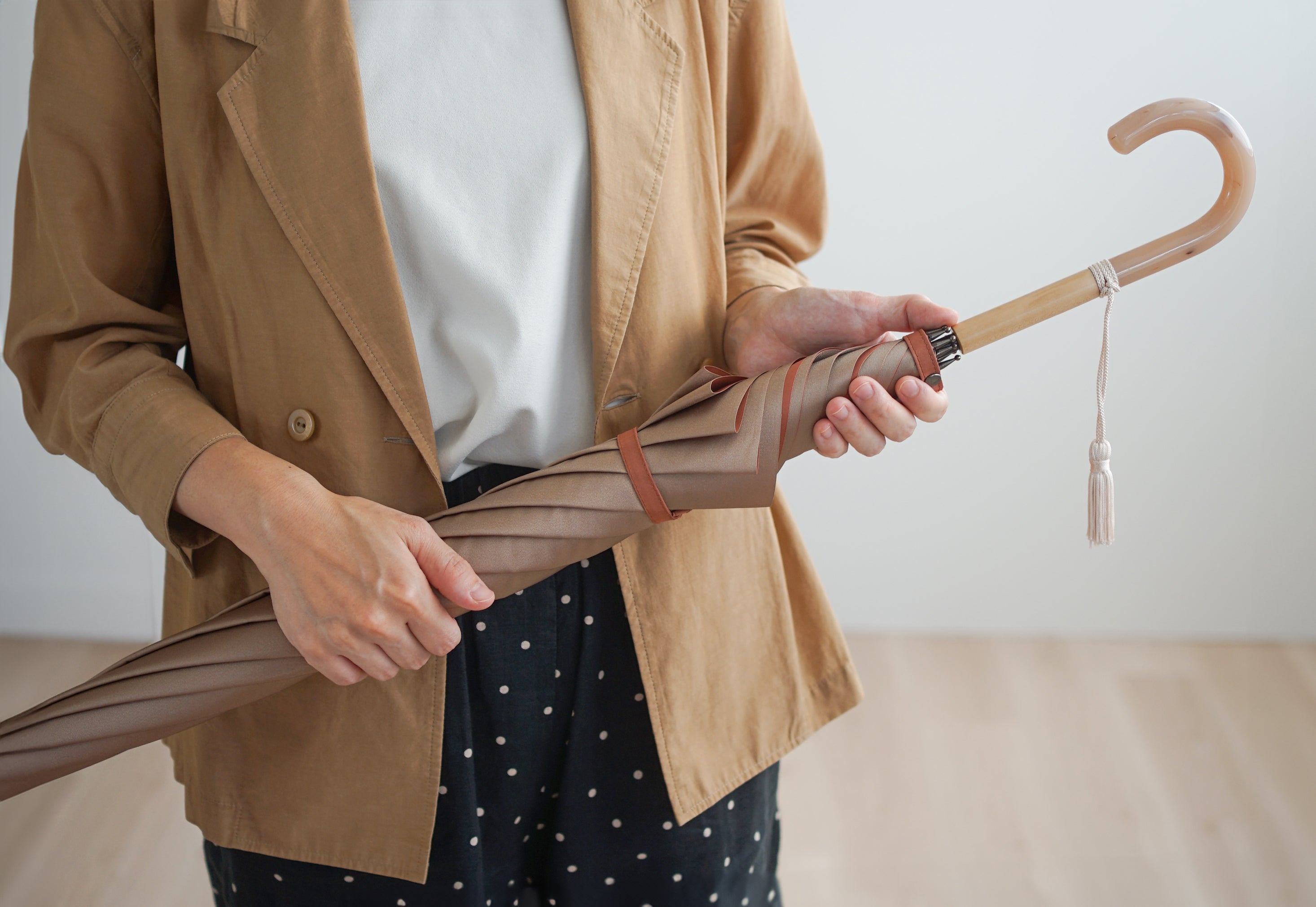 長傘 レディース 雨傘 ファッションとして使えるニュアンスカラー