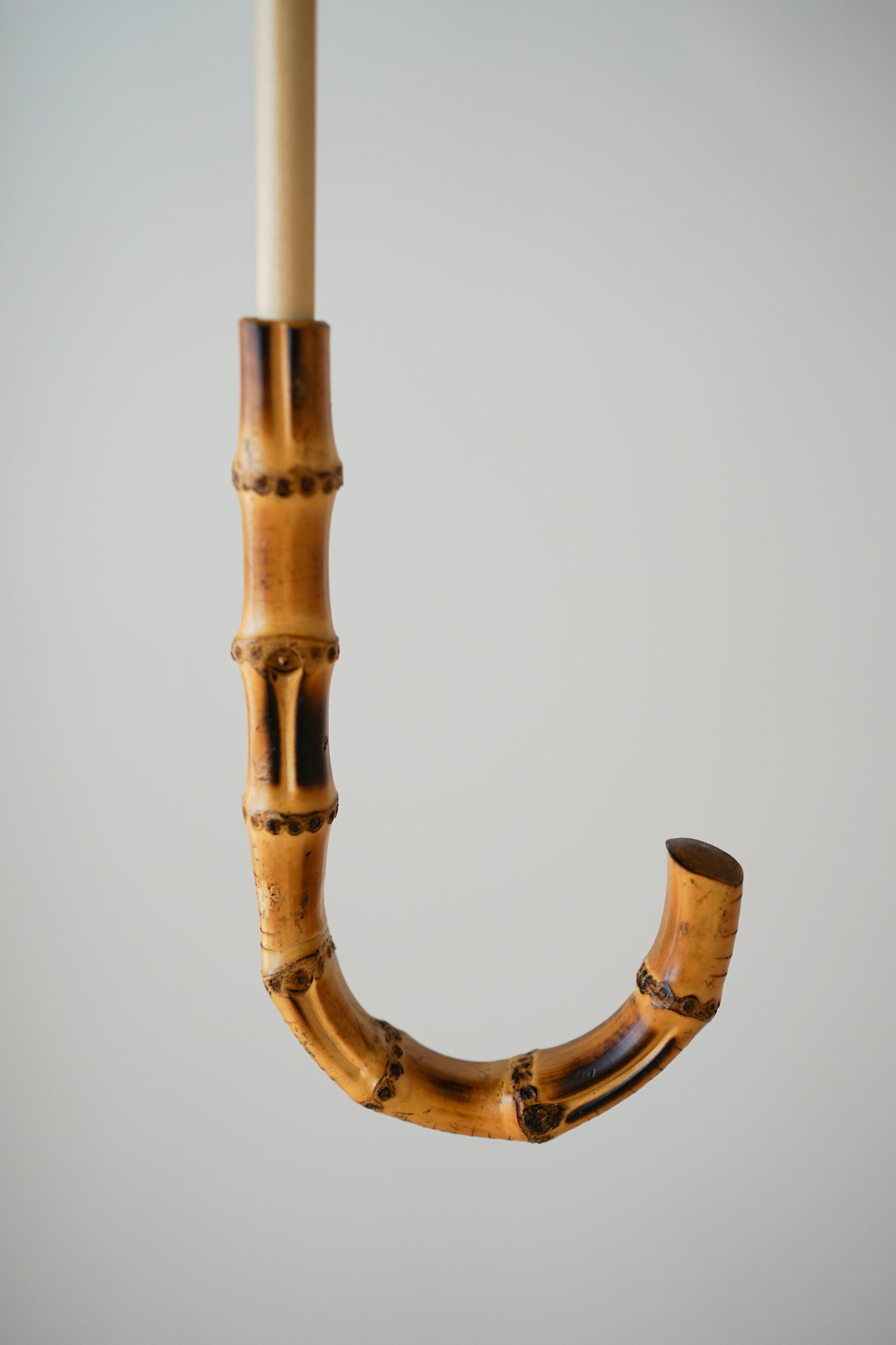 長傘 レディース 日傘・晴雨兼用傘 軽量ですべりにくい、竹のハンドル