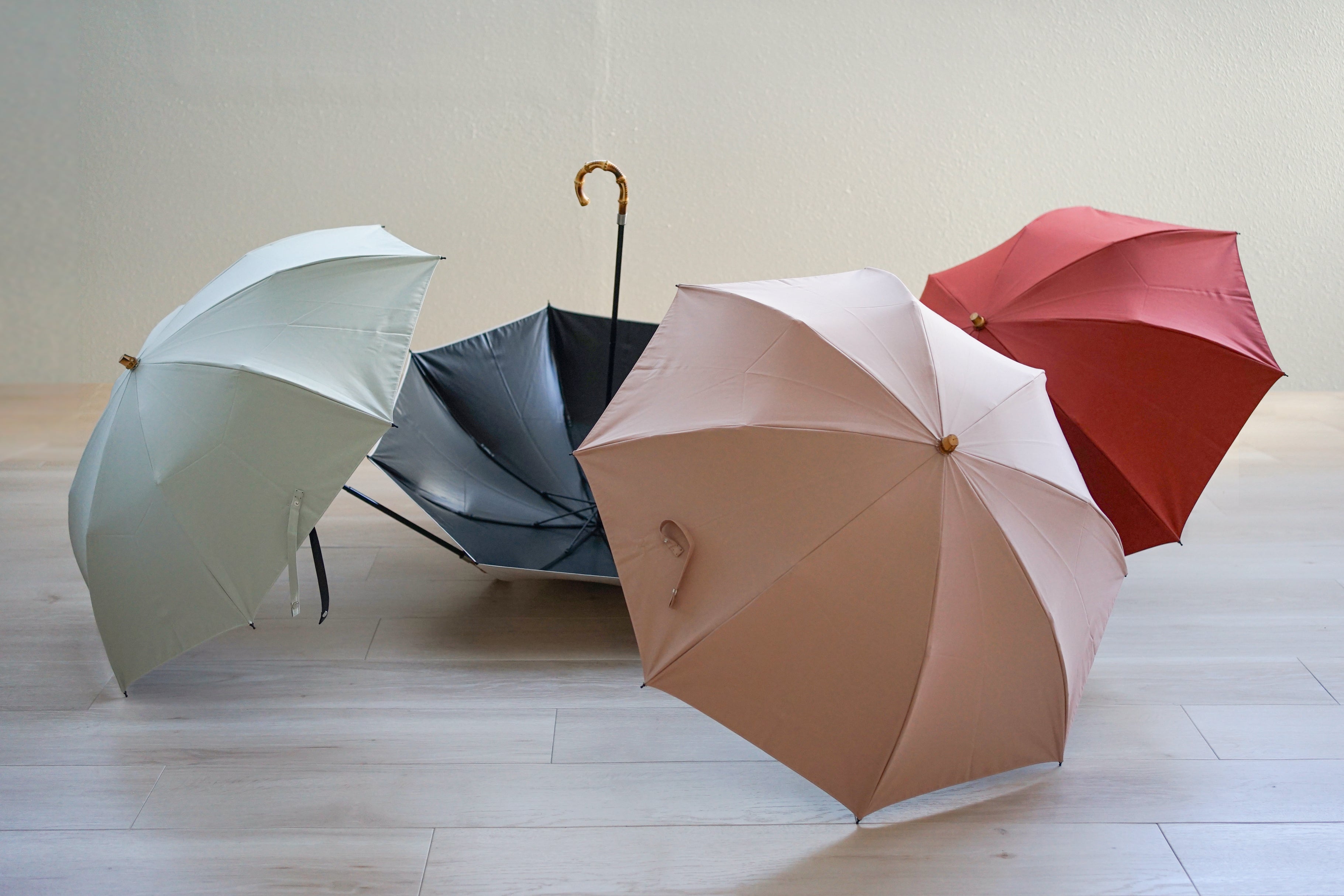 折りたたみ傘 レディース 日傘・晴雨兼用傘 UVカット率99.9%以上 遮光率99.99%以上 ×天然素材