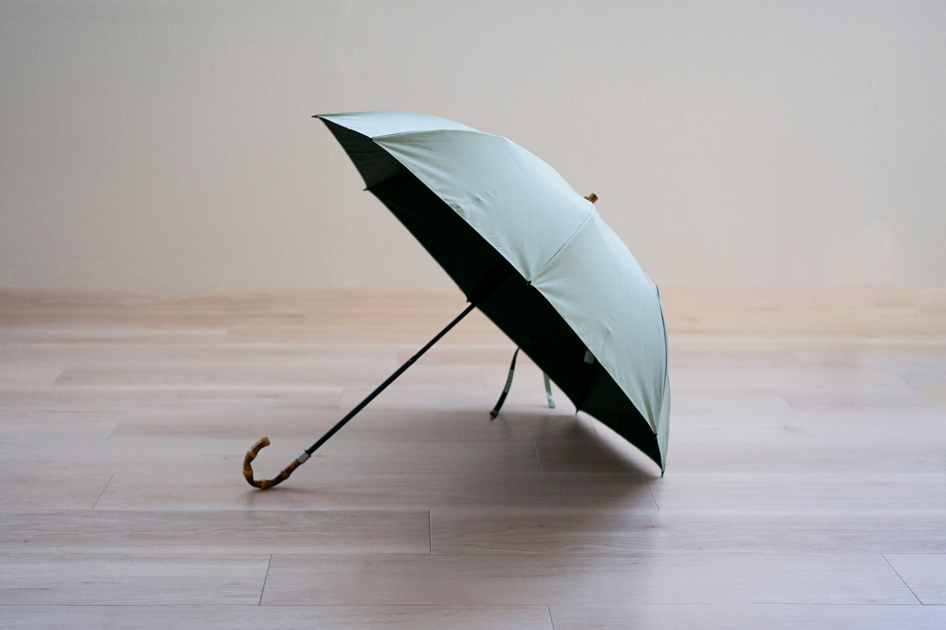 折りたたみ傘 レディース 日傘・晴雨兼用傘 遮光・遮熱 2段折り 2way 小宮商店 Cotton Shade ミントグリーン