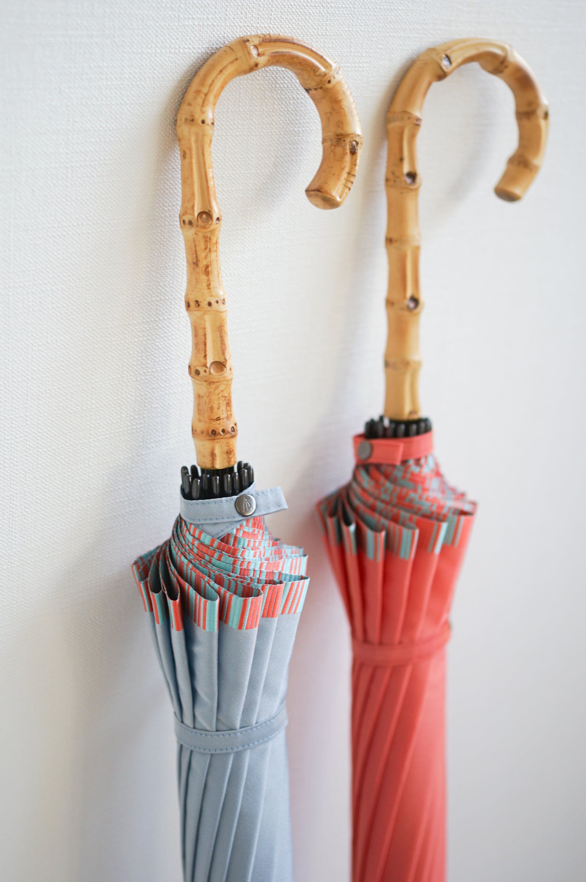 長傘 レディース 雨晴兼用傘 軽量ですべりにくい、竹のハンドル