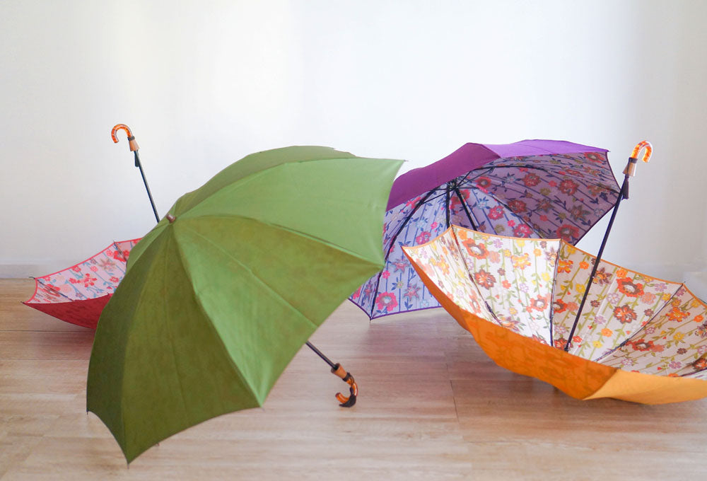 折りたたみ傘 レディース 雨傘 UV 艶やかな光沢と重厚感が魅力の「甲州織」