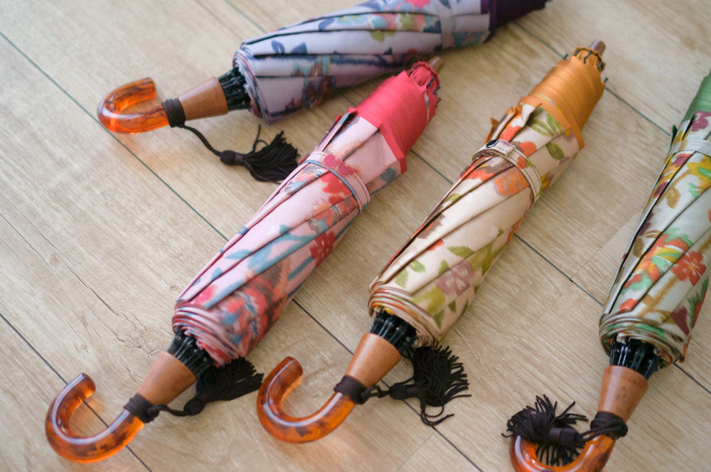 折りたたみ傘 レディース 雨傘 UV 一面に咲く、和の華やかな花柄