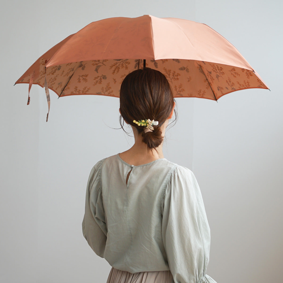 折りたたみ傘 レディース 雨傘 甲州織の伝統技法「ほぐし織」