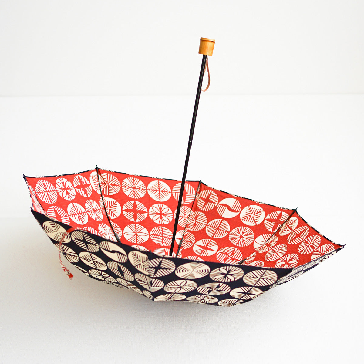 伊砂文様 折りたたみ傘 50cm 8本骨