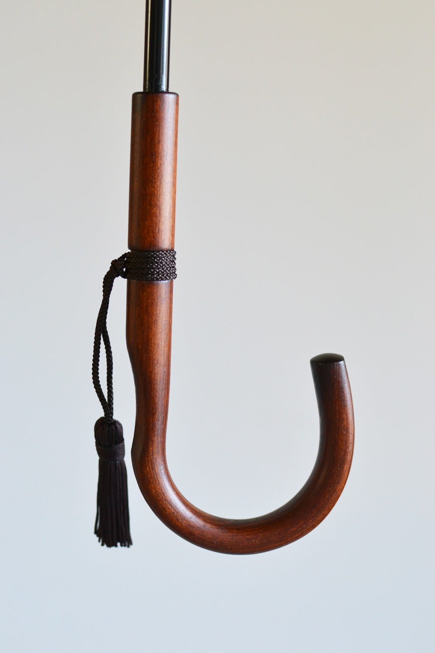 長傘 レディース 日傘 シルエットが奇麗な、高級感のあるハンドル