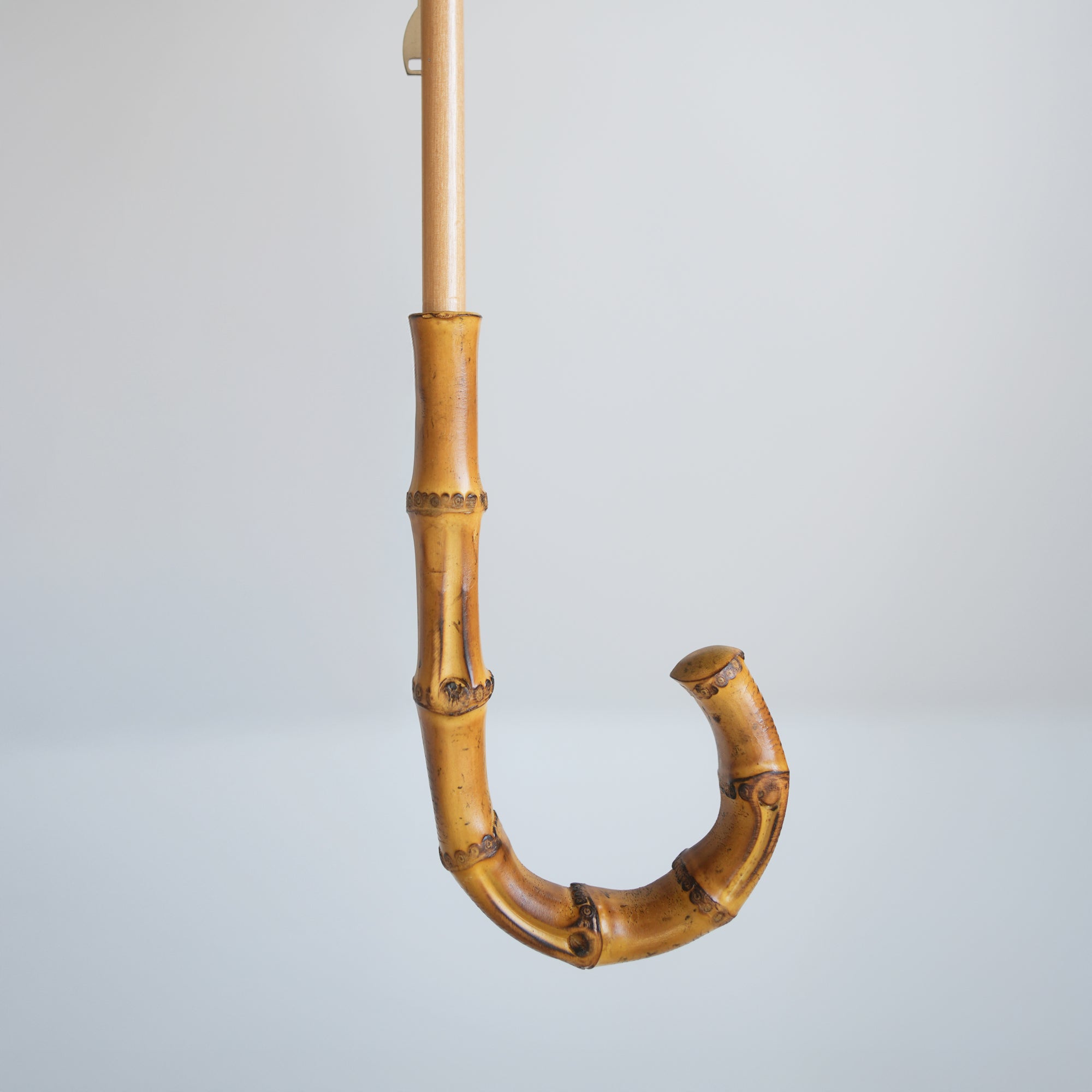 長傘 レディース 日傘・晴雨兼用傘 軽量ですべりにくい、竹のハンドル