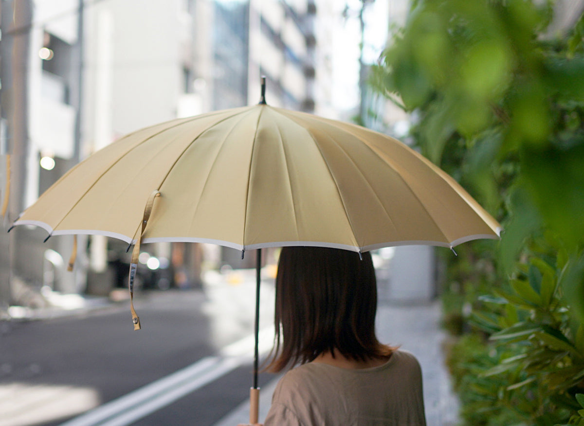 長傘 レディース 日傘 一目で高級感を醸し出す、 16本骨の丈夫な長傘