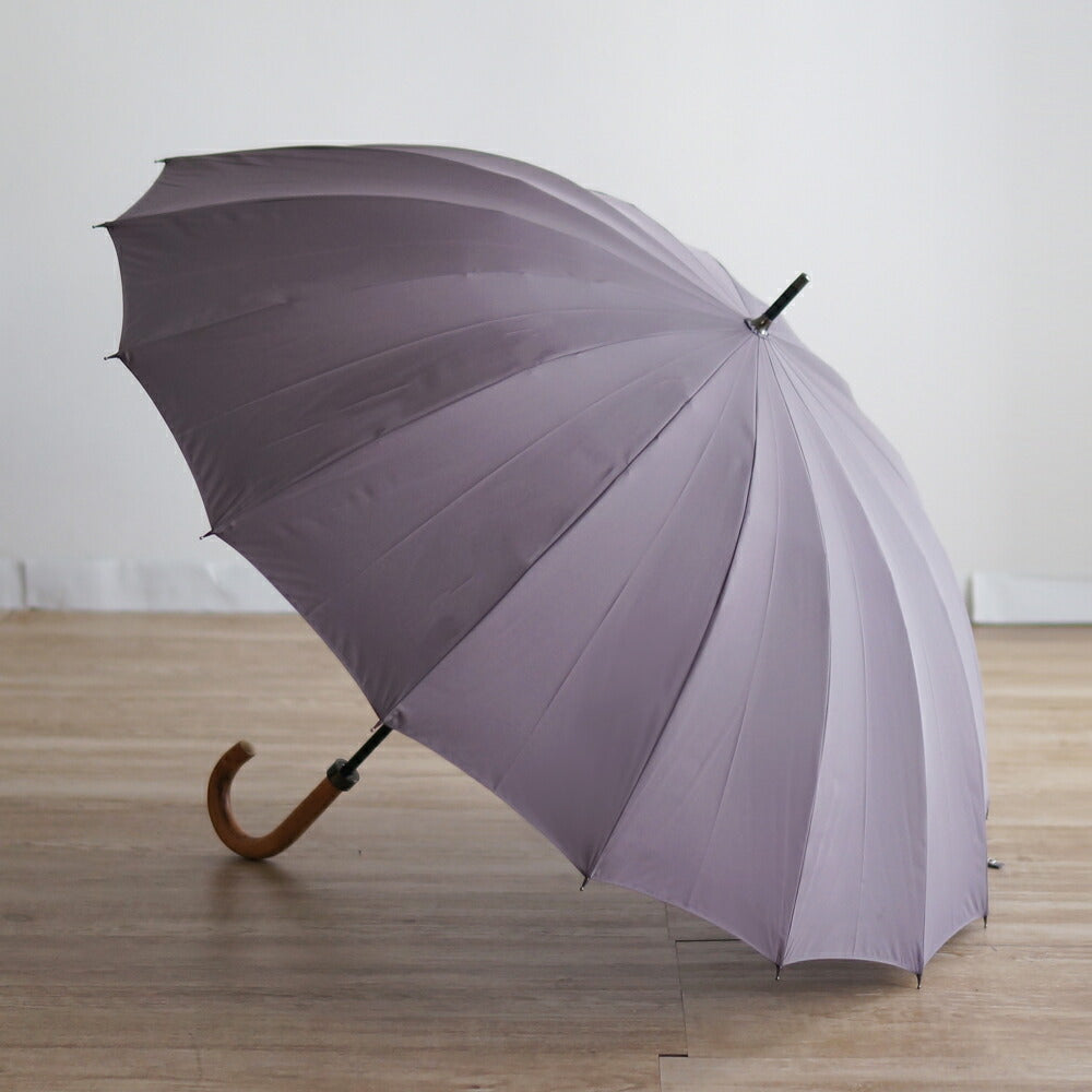 長傘 メンズ 雨傘 超撥水 骨が多い カーボン骨 小宮商店 Miratoray グレー