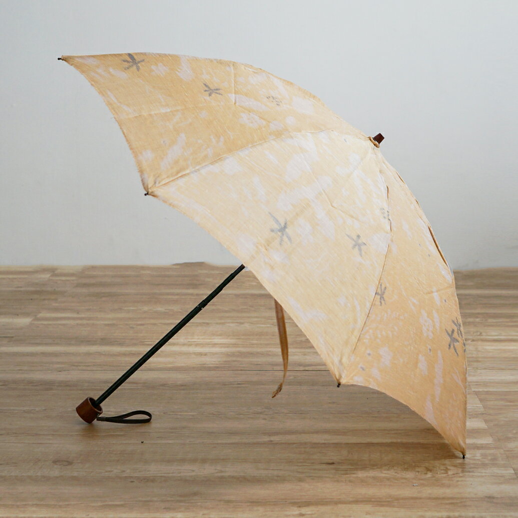 折りたたみ傘 レディース 日傘 天然繊維の日傘 2段折り 小宮商店 調 小麦