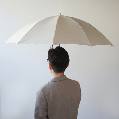 折りたたみ傘 メンズ 雨傘 超撥水 骨が多い 大きい 2段折り 小宮商店 ミラトーレ グレージュ