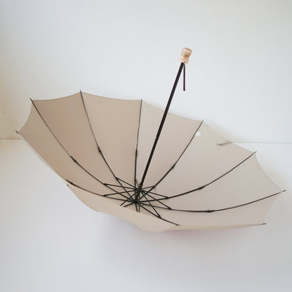 折りたたみ傘 メンズ 雨傘 超撥水 骨が多い 大きい 2段折り 小宮商店 ミラトーレ グレージュ