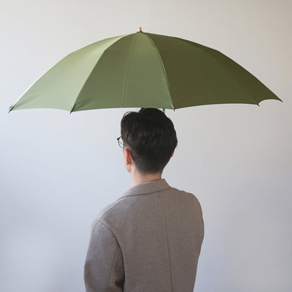 折りたたみ傘 メンズ 雨傘 超撥水 骨が多い 大きい 2段折り 小宮商店 ミラトーレ セージグリーン