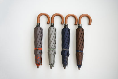 折りたたみ傘 メンズ 雨傘 小幅の甲州織生地ならではの、2色の組み合わせ