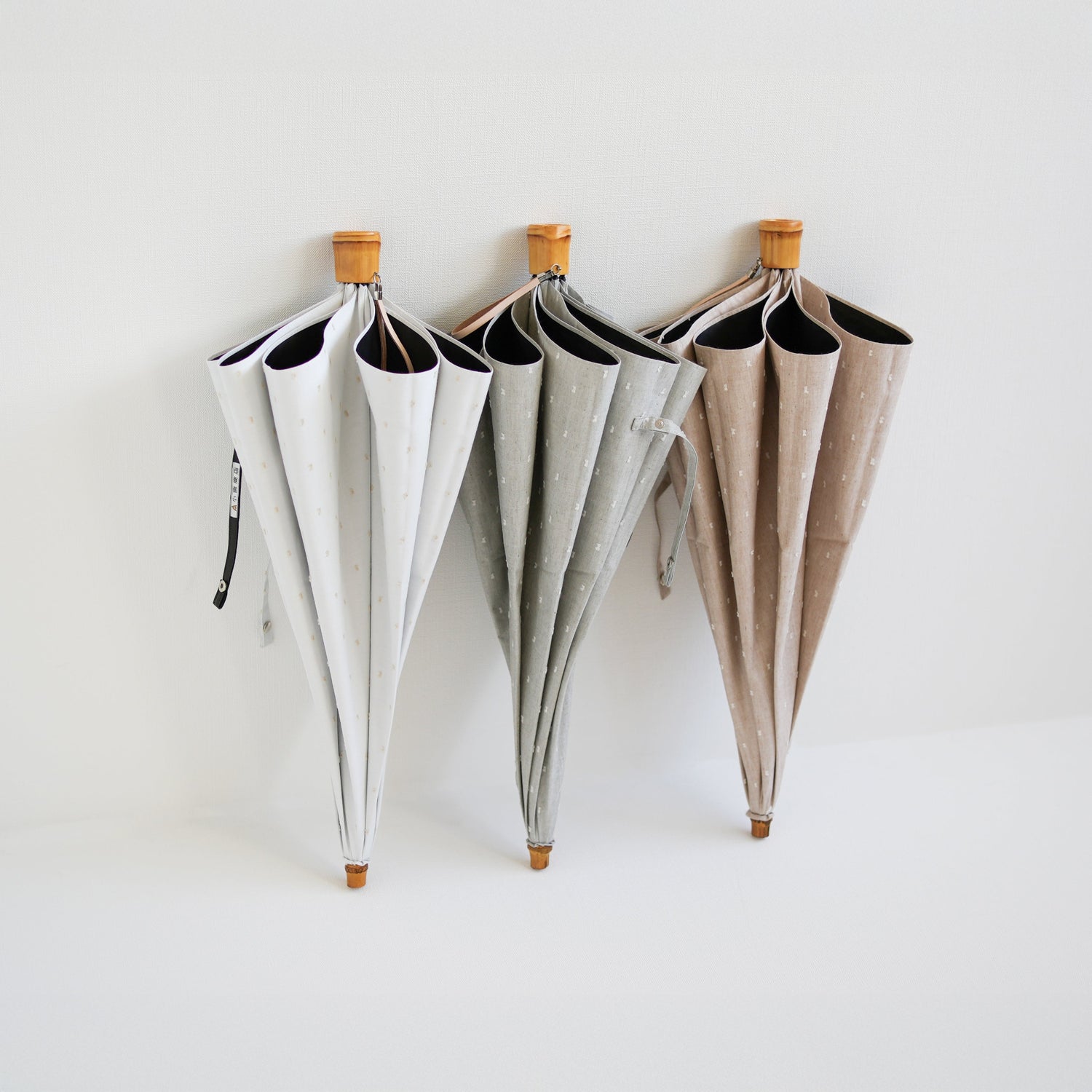 折りたたみ傘 レディース 晴雨兼用傘　立体的なドット柄がかわいい、機能的な晴雨兼用傘